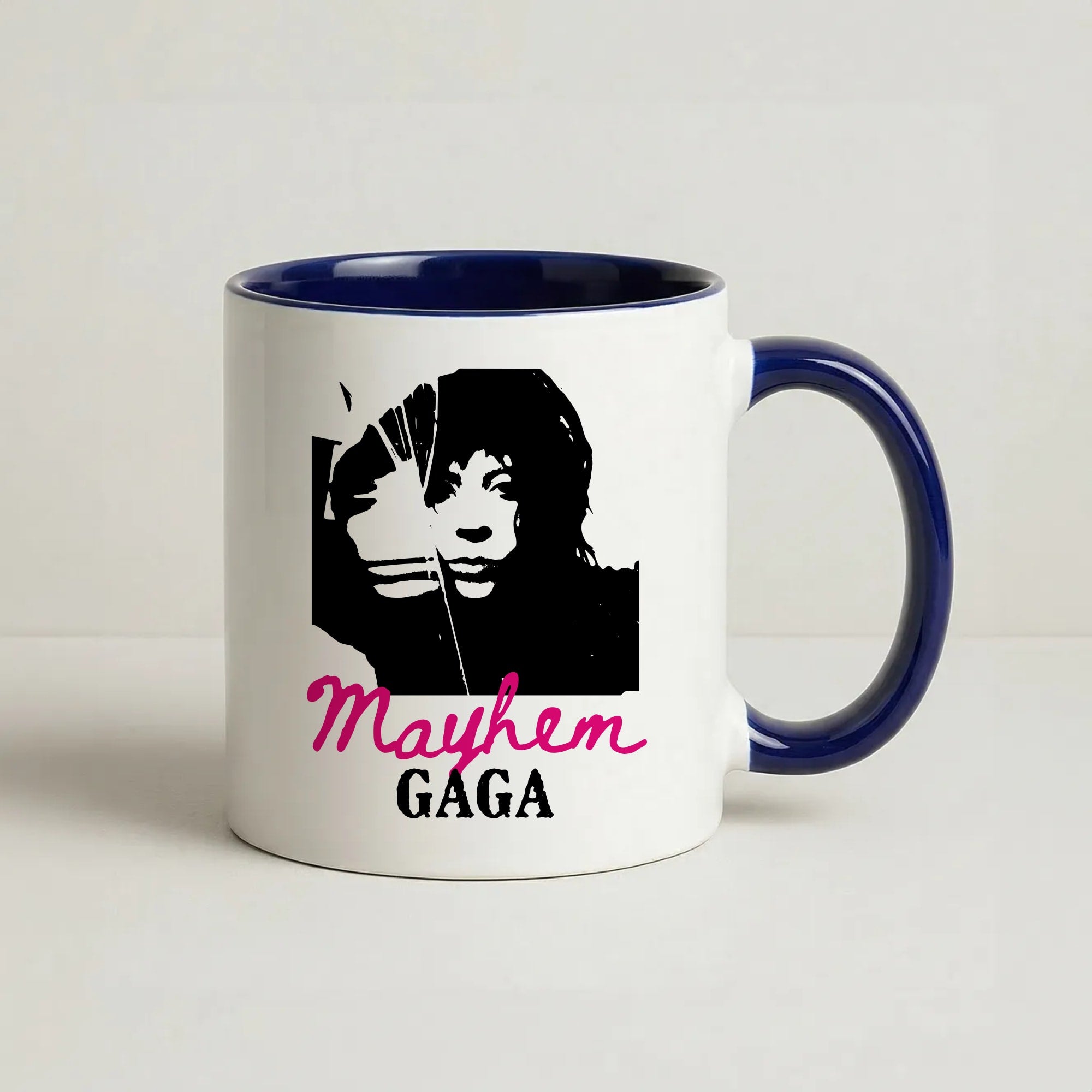Navy Blue Mayhem Gaga Coffee Navy Blue Mug