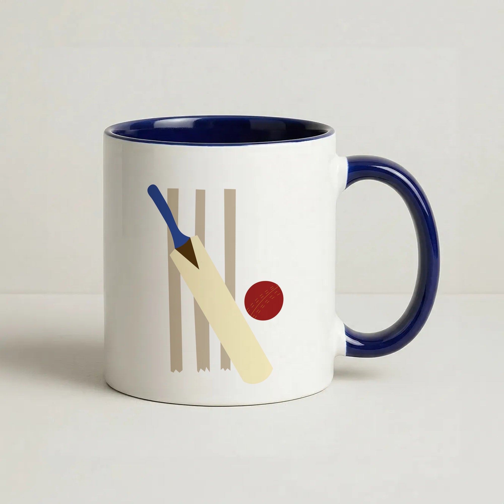 Wickets - Cricket Coffee Navy Blue Mug