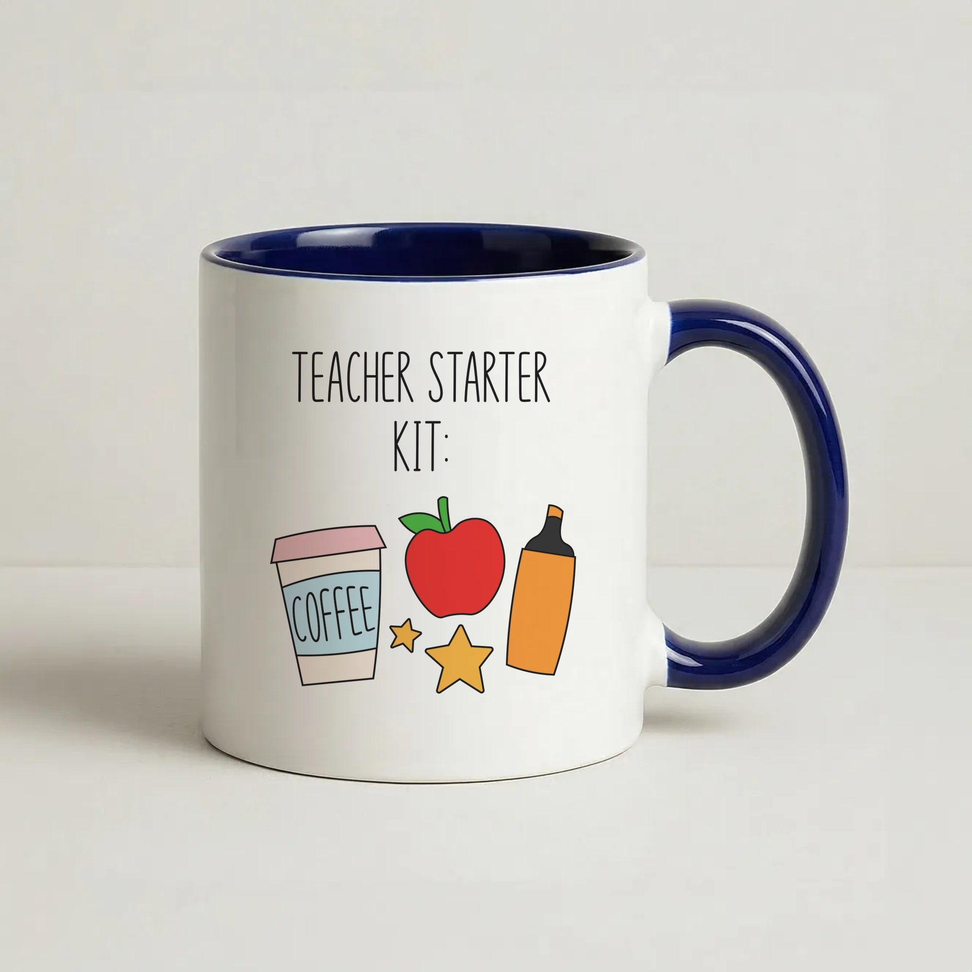 Teacher Starter Kit Coffee Navy Blue Mug