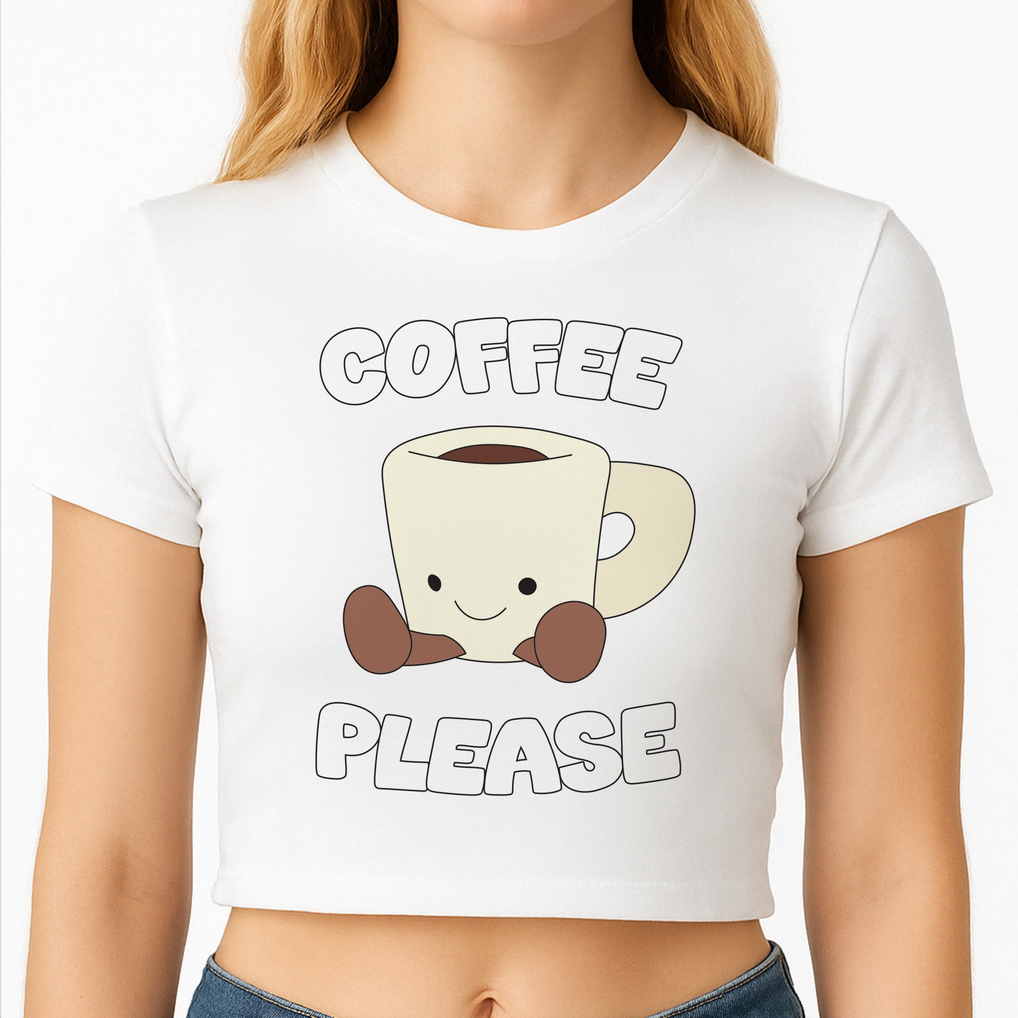 Coffee Please Mug Crop Top