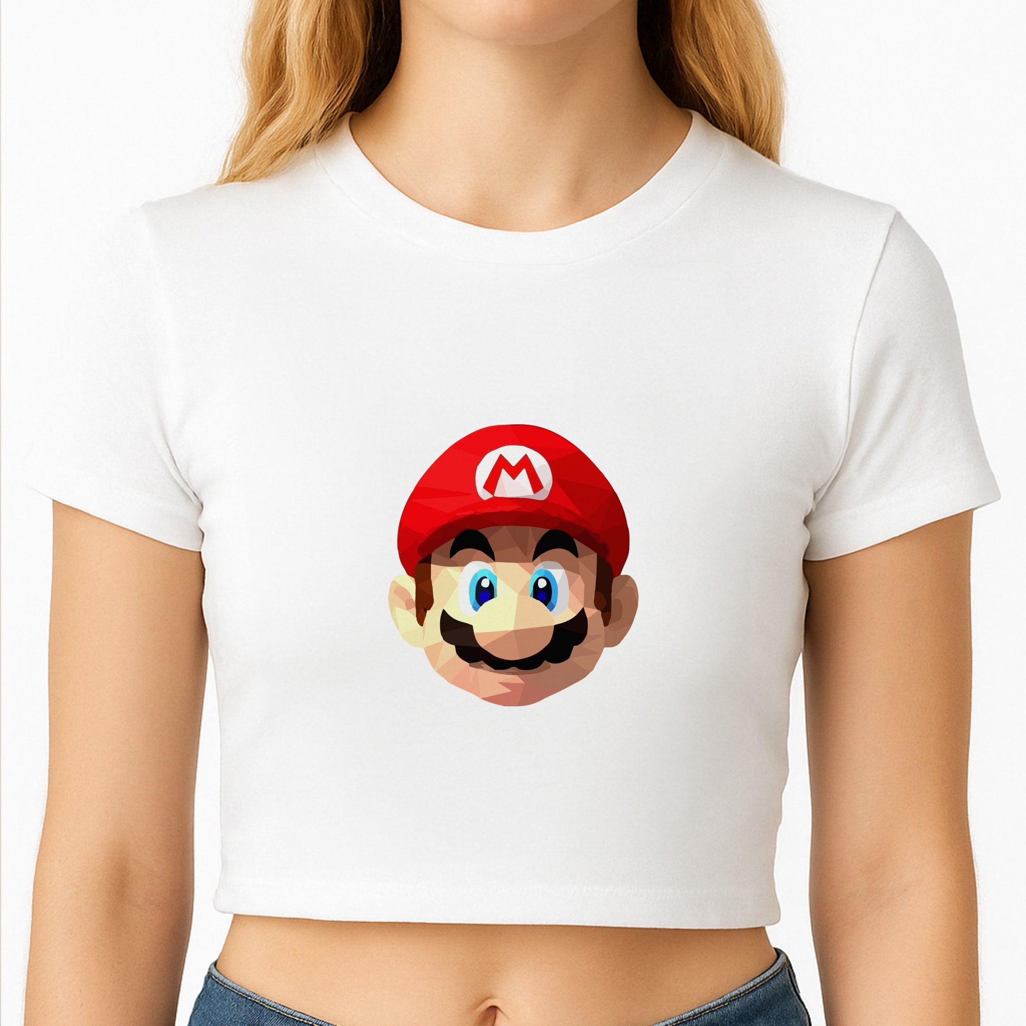 Mario Face - Mario Crop Top