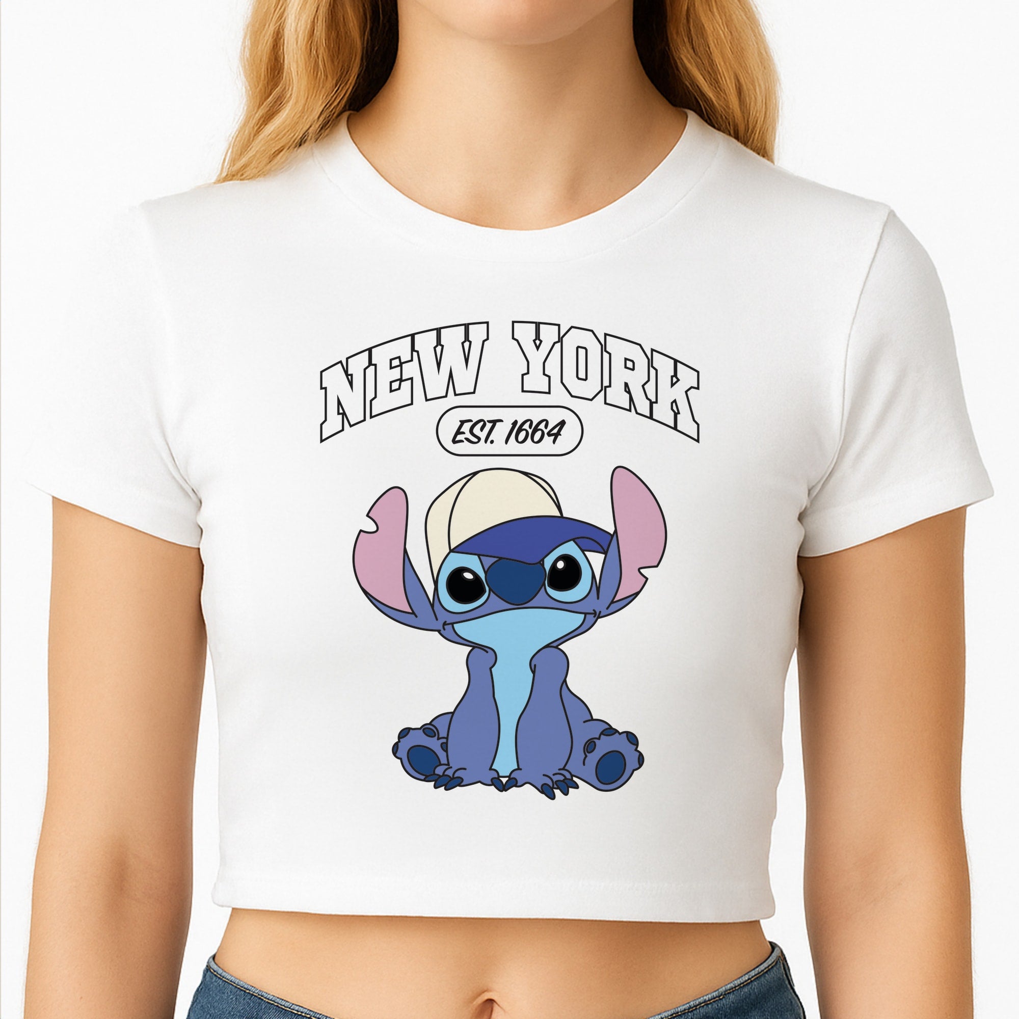 New York Blue Alien Crop Top