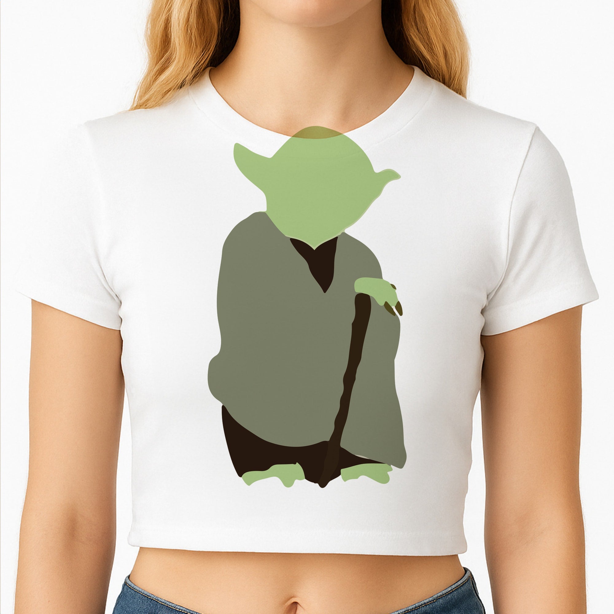 Yoda Faceless Crop Top
