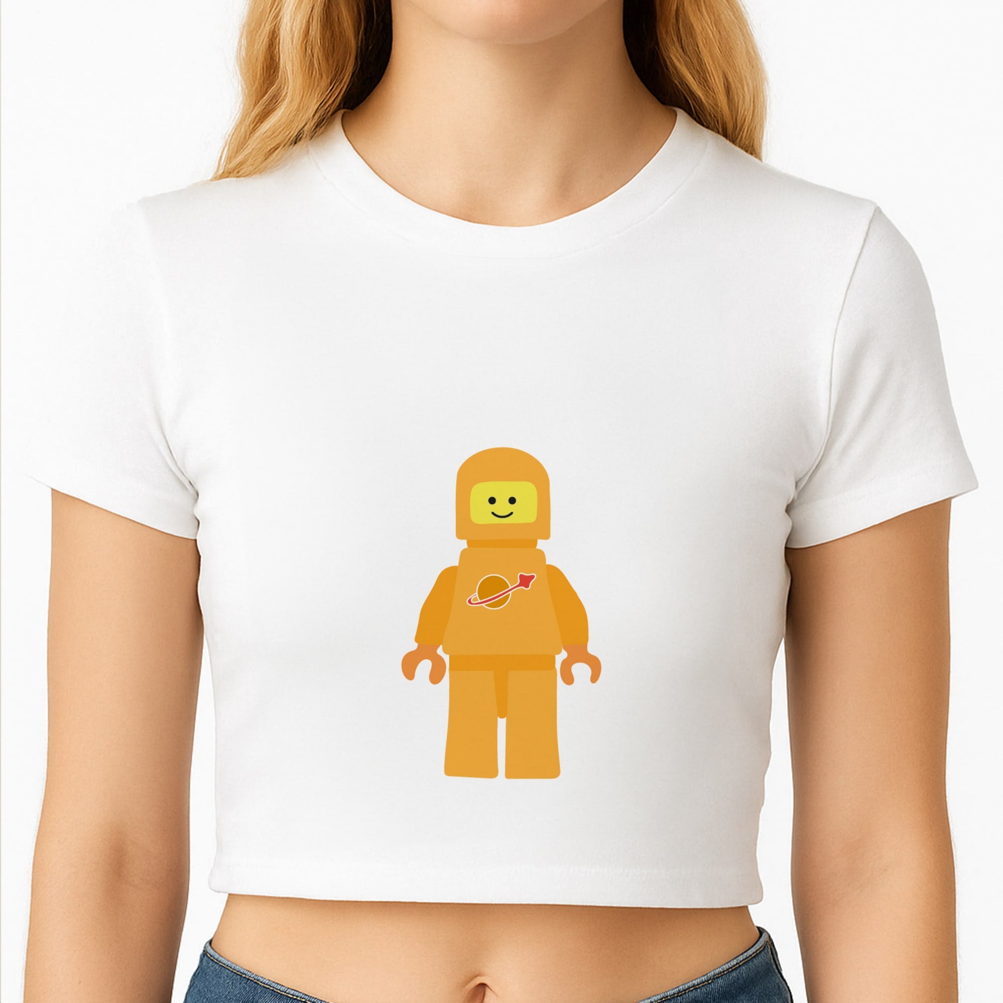 Astronaut - Bricks Crop Top
