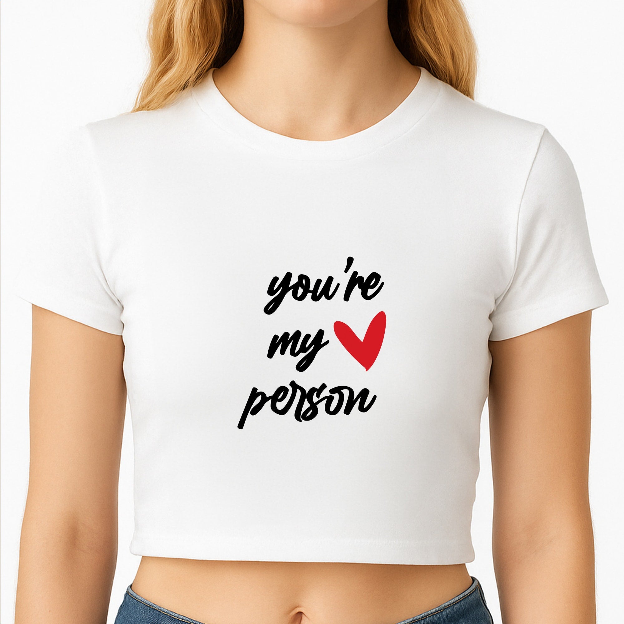 You're My Person Love - Grey's Crop Top