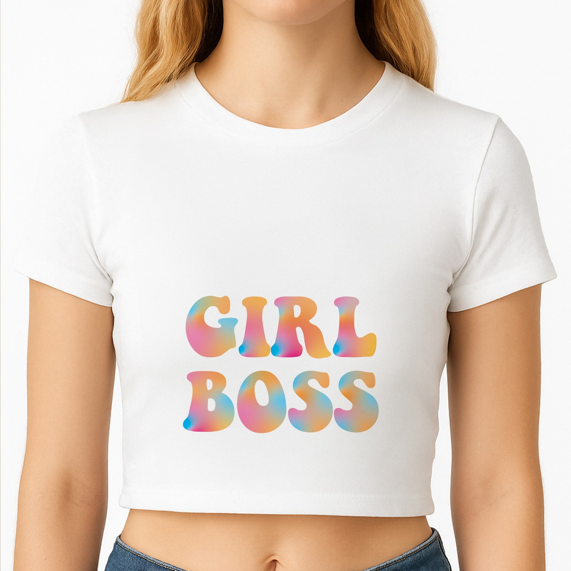 Girl Boss - Aesthetic Quote Crop Top