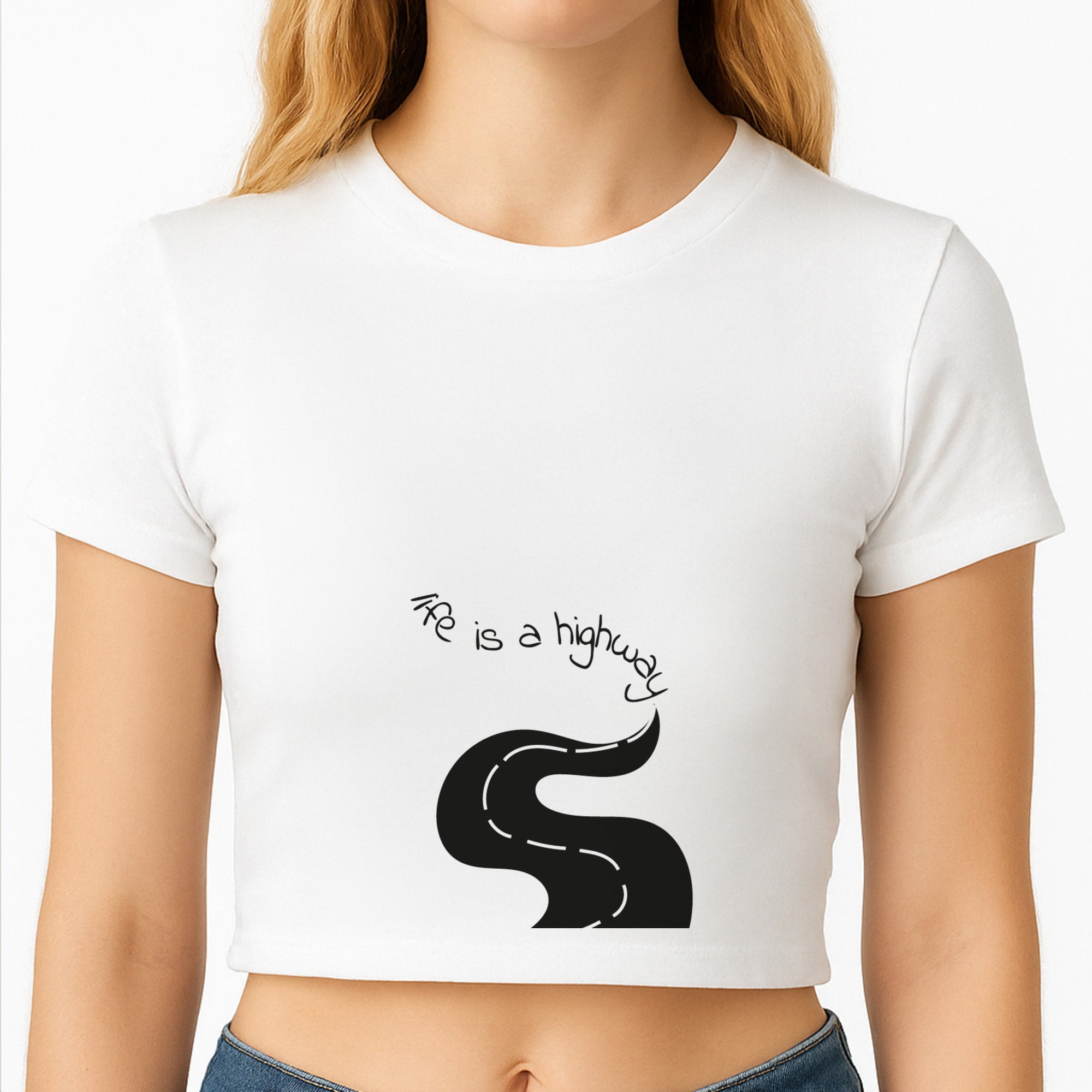 Life Is A Highway - Cars Crop Top