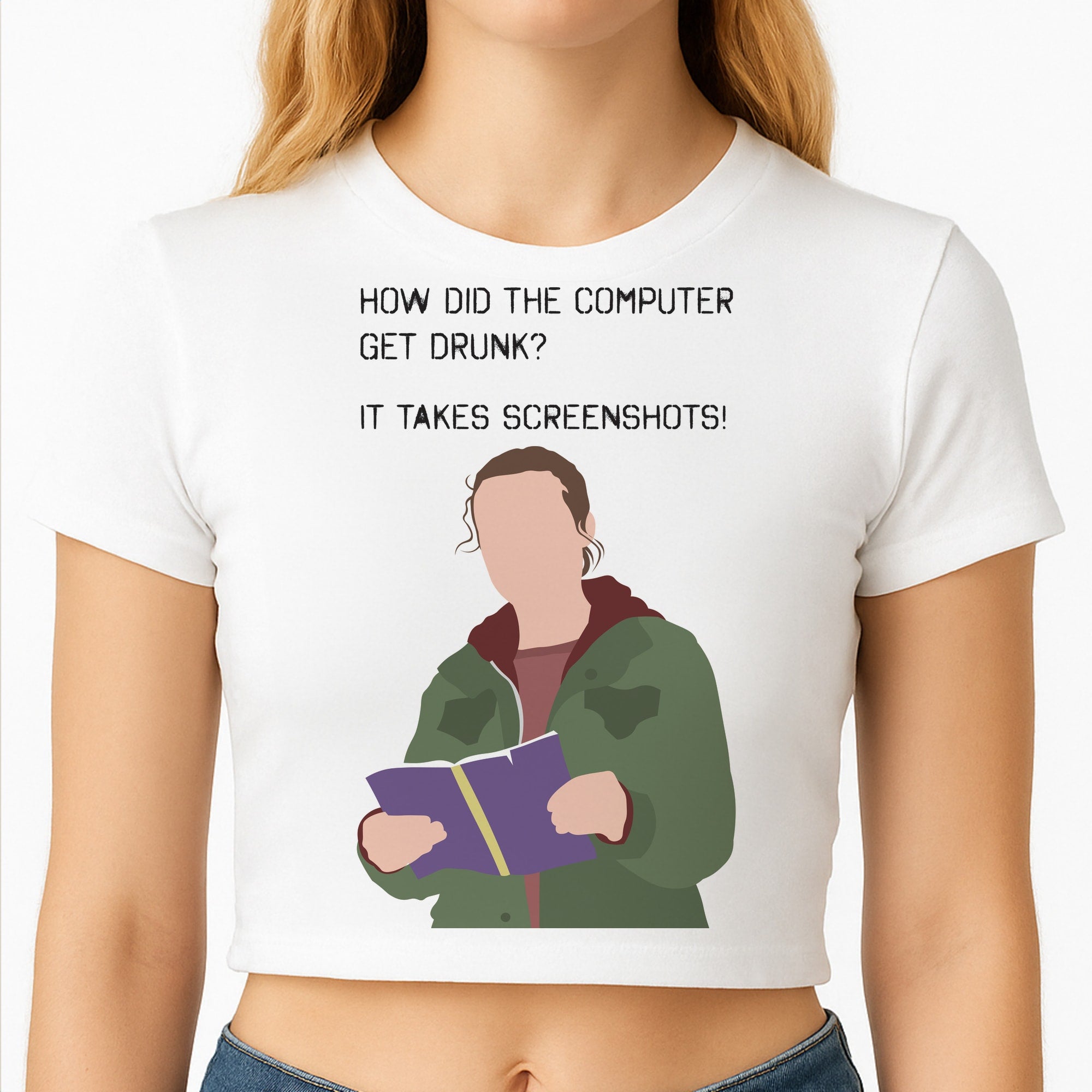 How Did The Computer Get Drunk? Crop Top