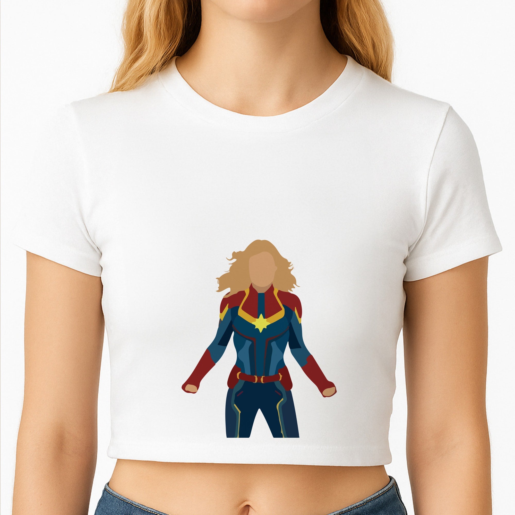 Captain Marvel Crop Top