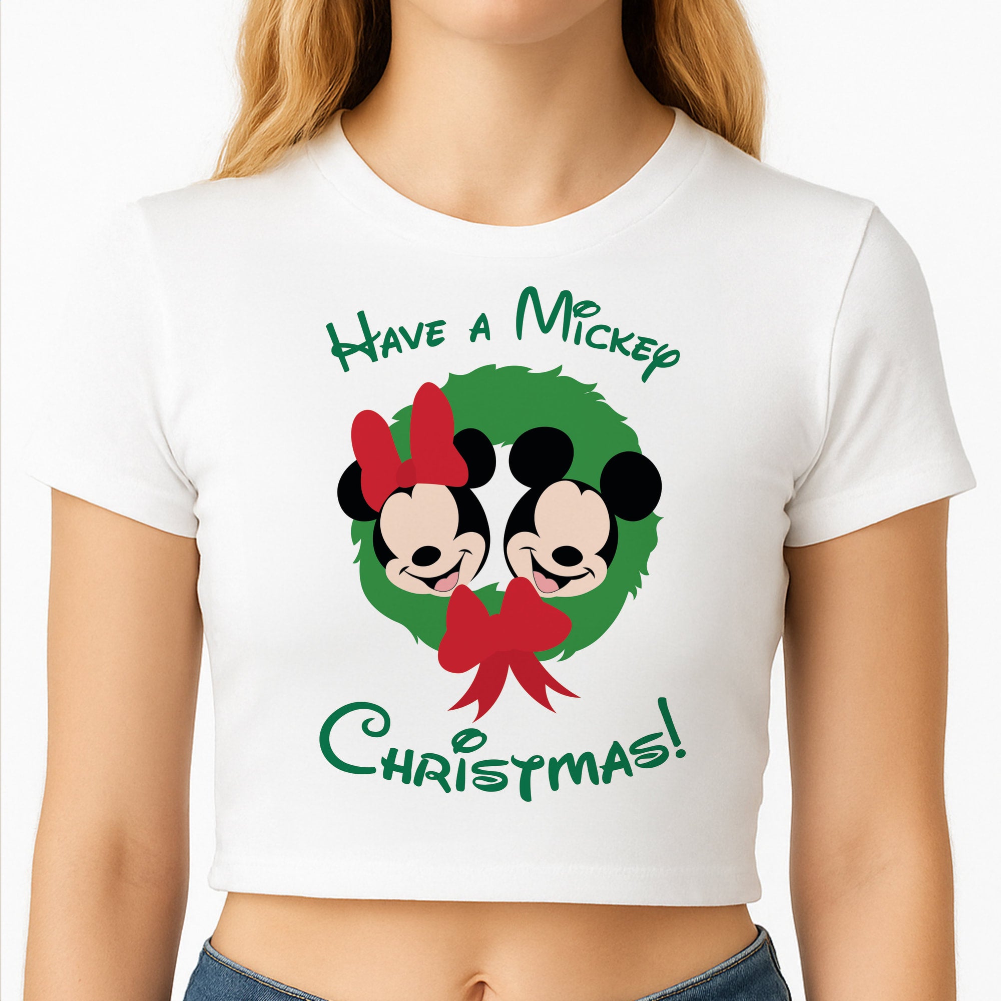 Have A Mickey Christmas Crop Top