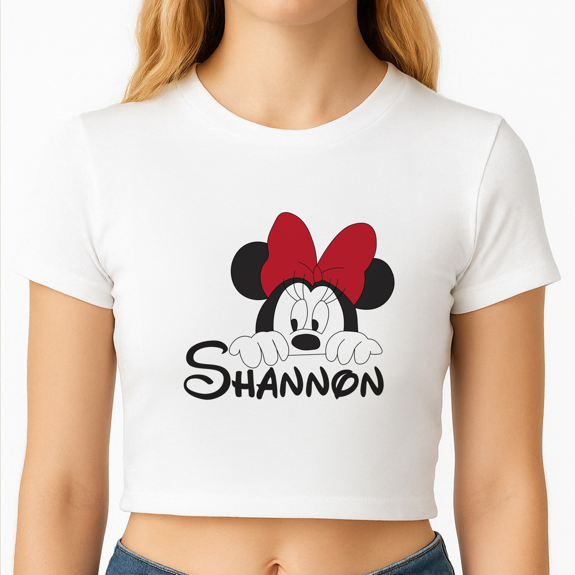 Minnie Mouse - Personalised Fairytale Crop Top