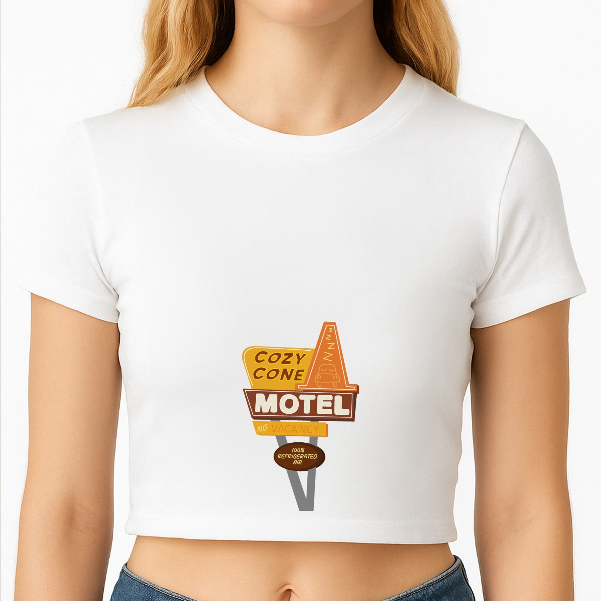 Cozy Cone Motel - Cars Crop Top