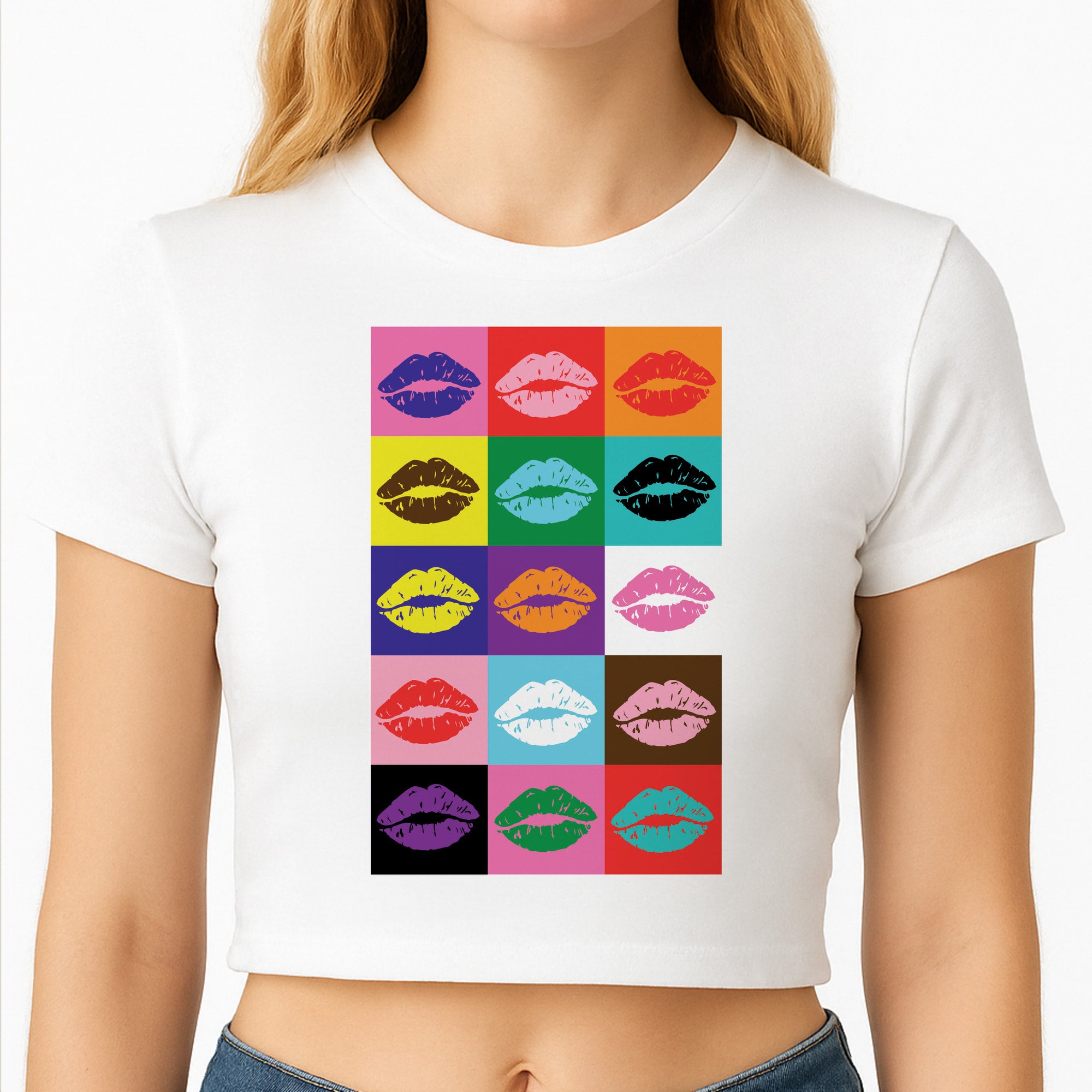 Lips Collage - Pride Crop Top