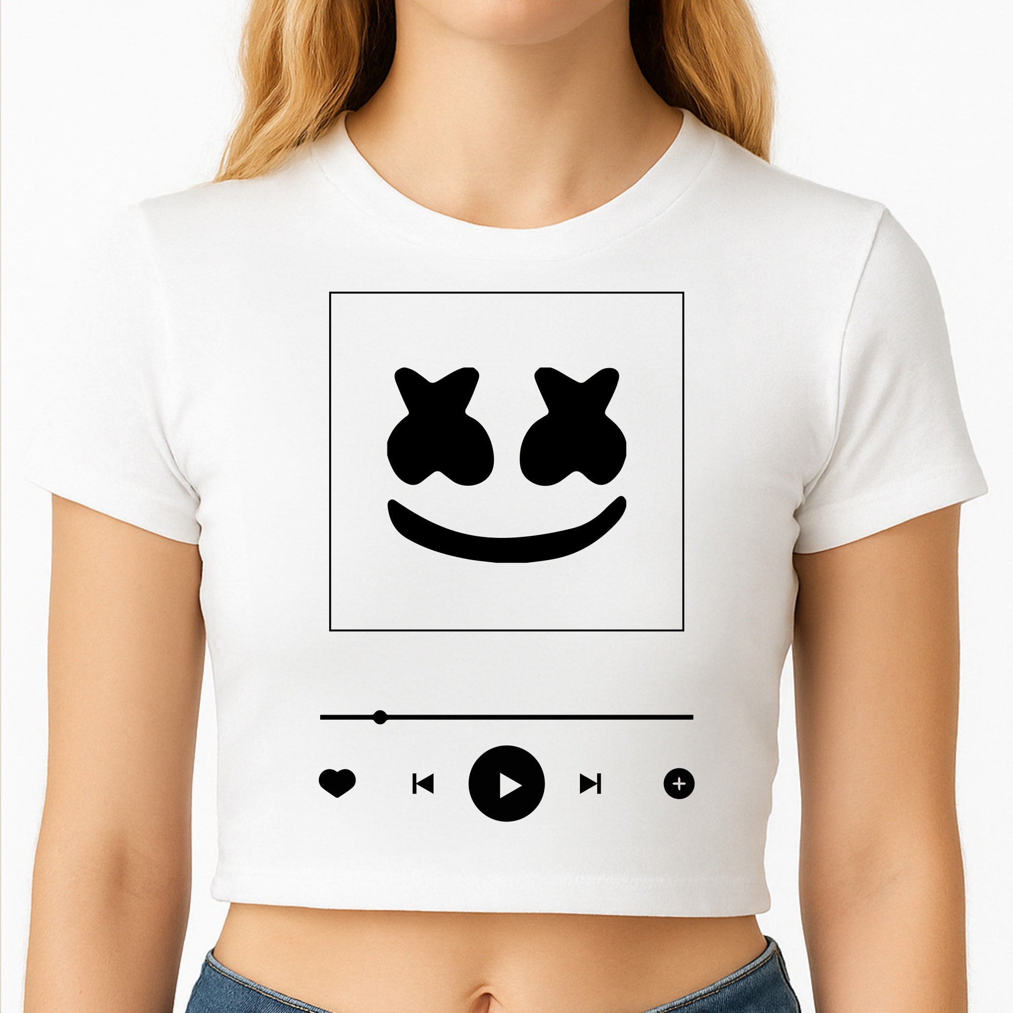 Helmet DJ Album Cover Crop Top