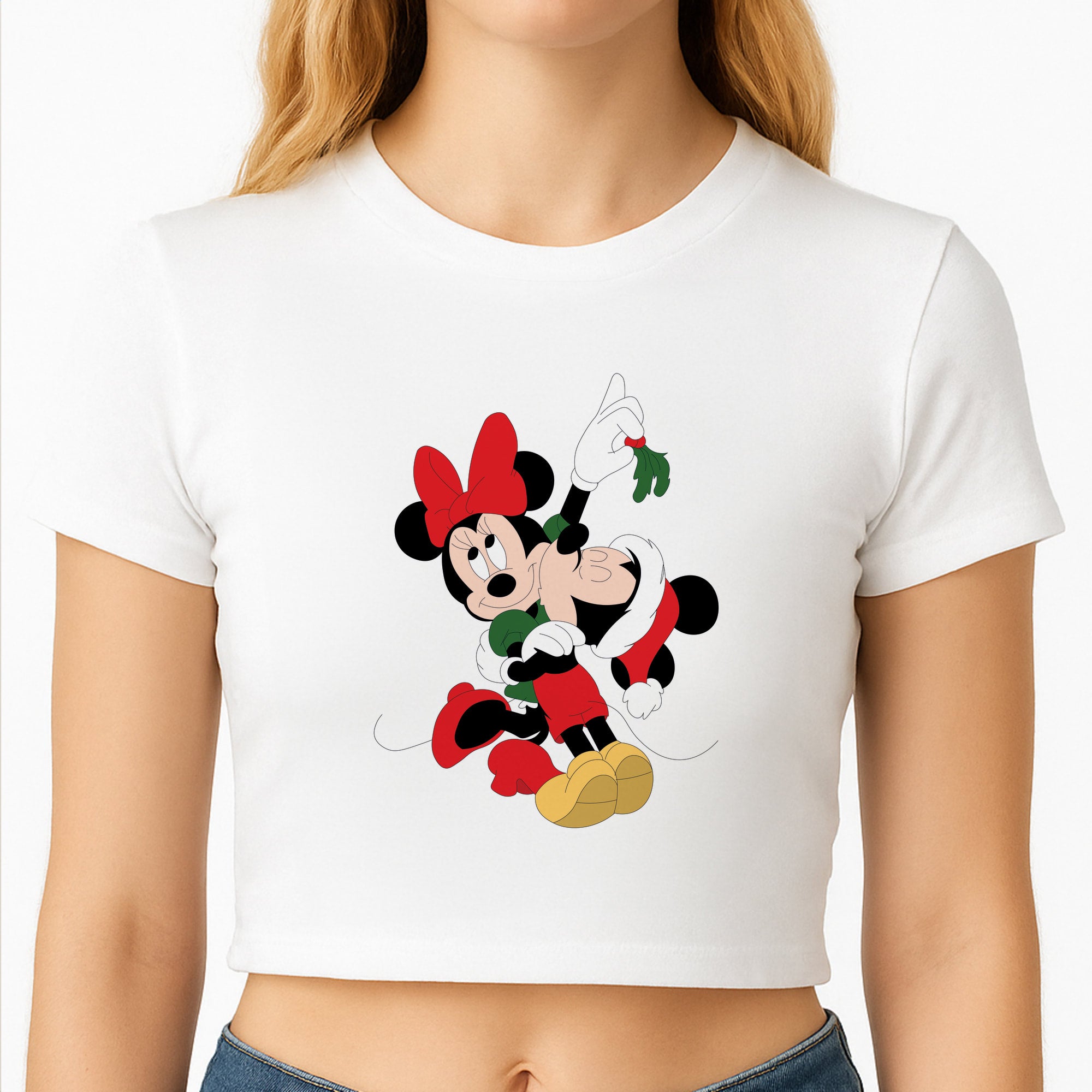 Mistletoe Fairytale Mice - Christmas Crop Top