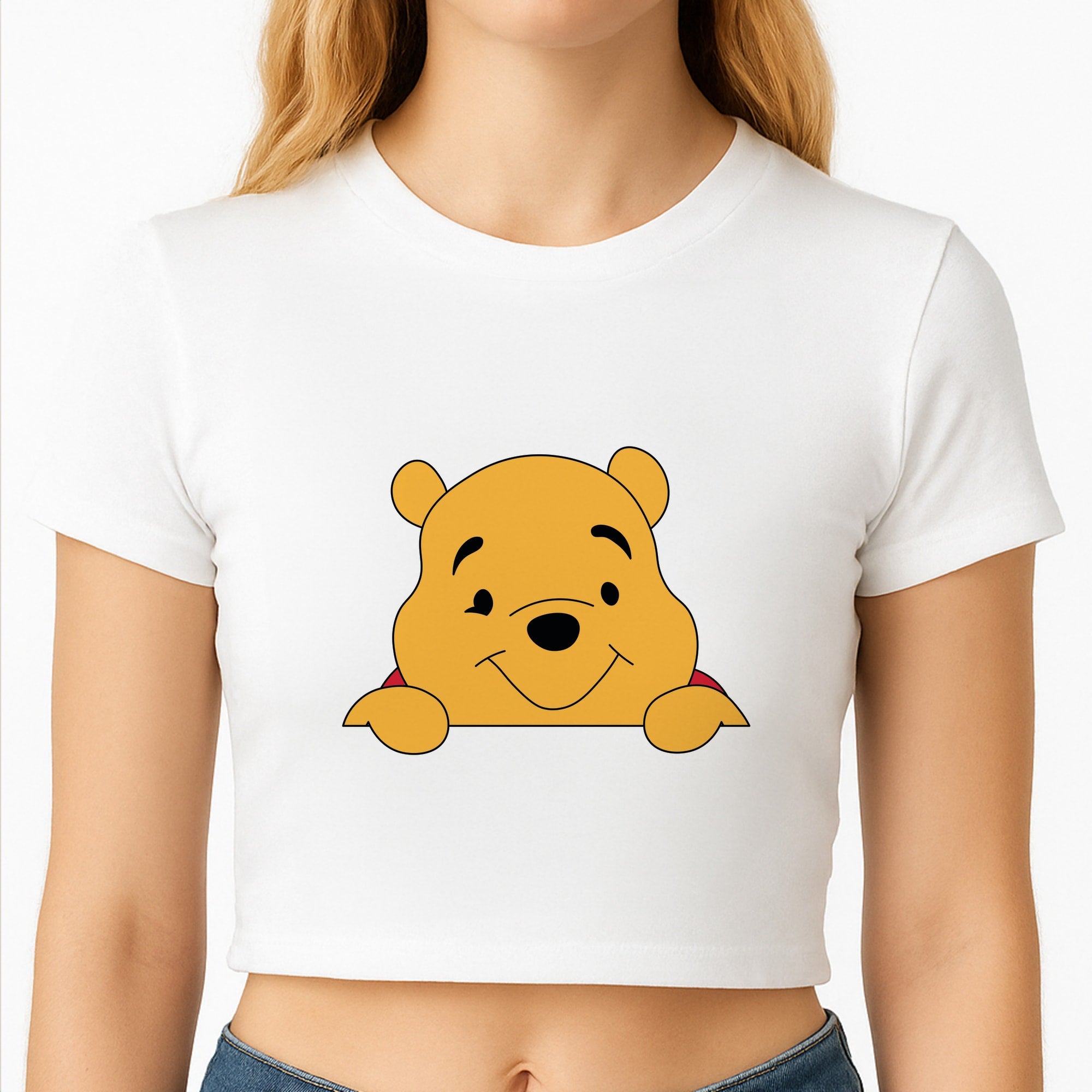 Cute Bear Leaning Crop Top