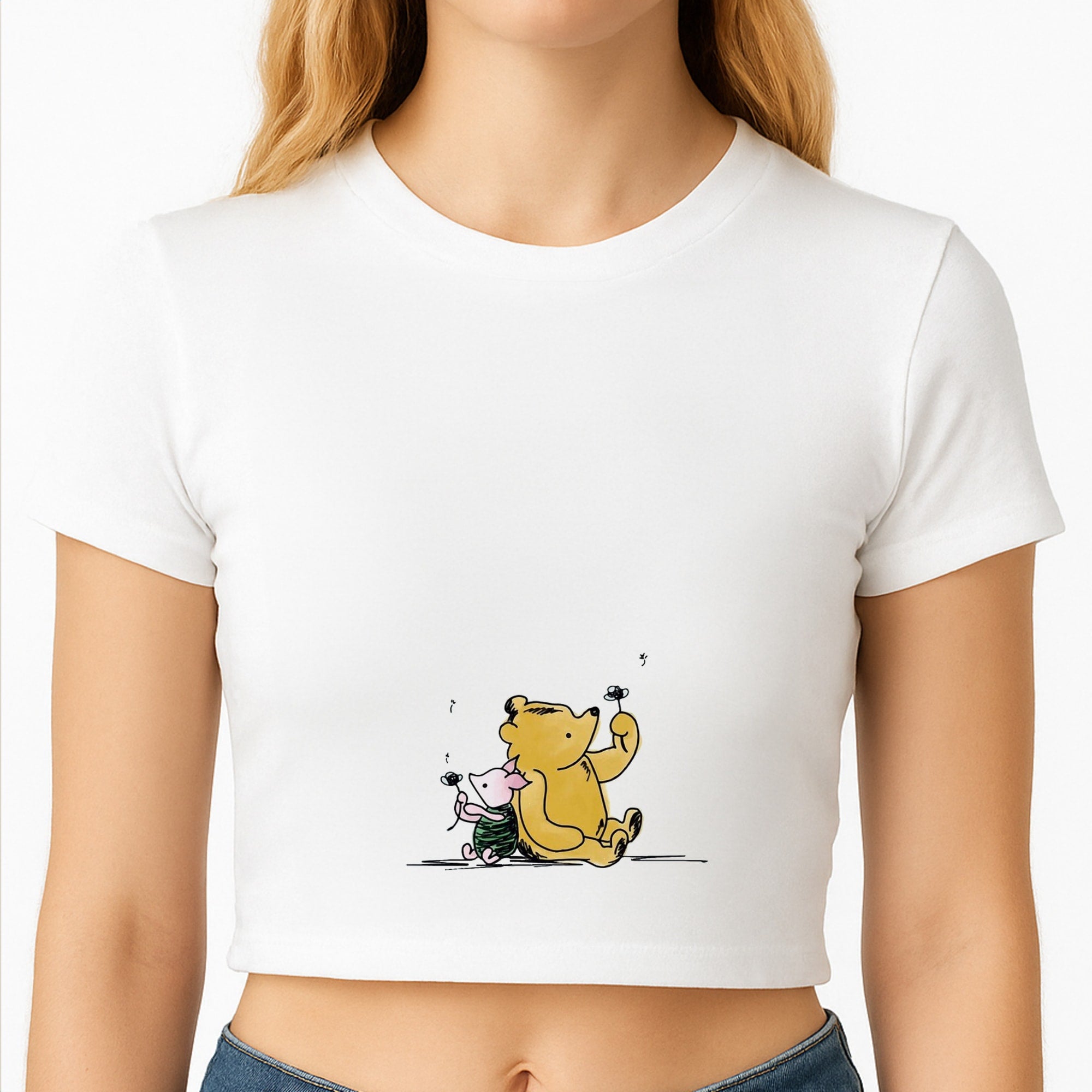 Winnie & Pig Crop Top