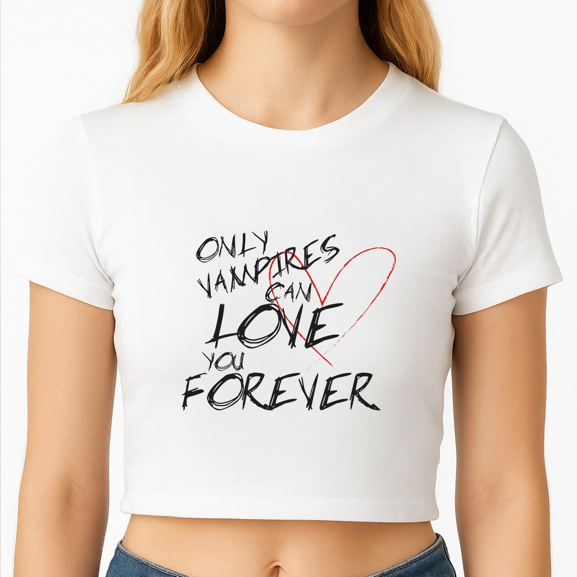 Only Vampires Can Love You Forever - VD Crop Top