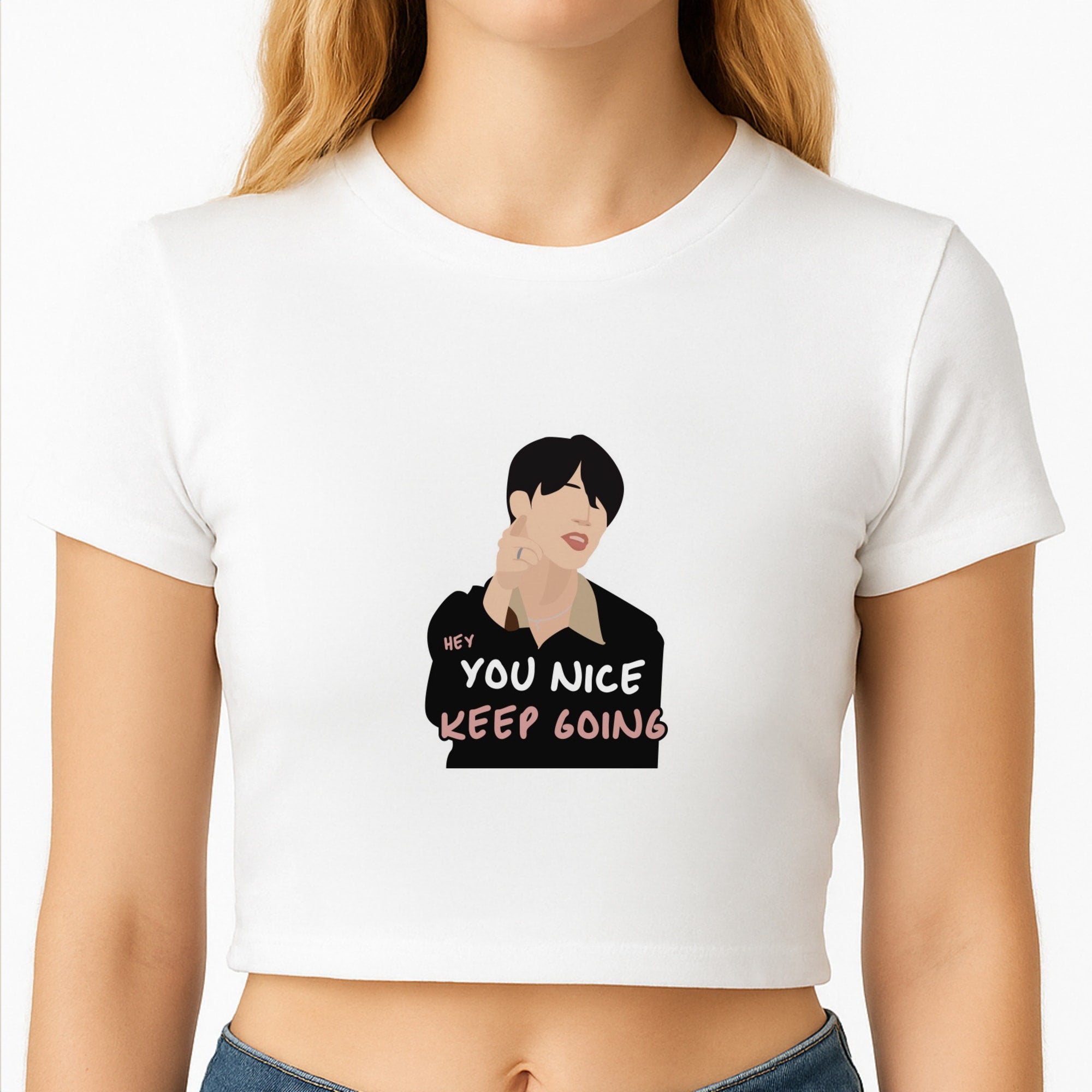 You Nice Keep Going - K Pop Crop Top