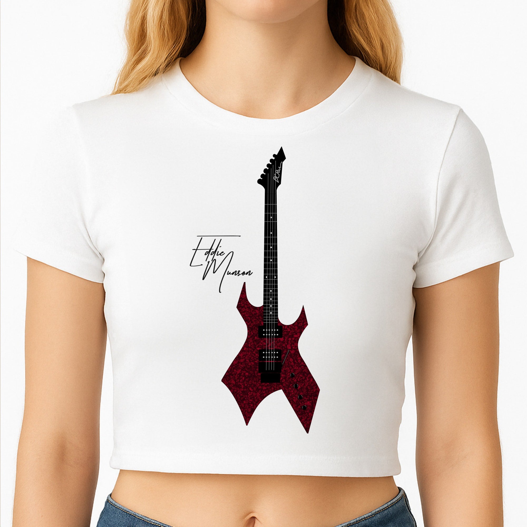Eddie Munson Guitar Crop Top