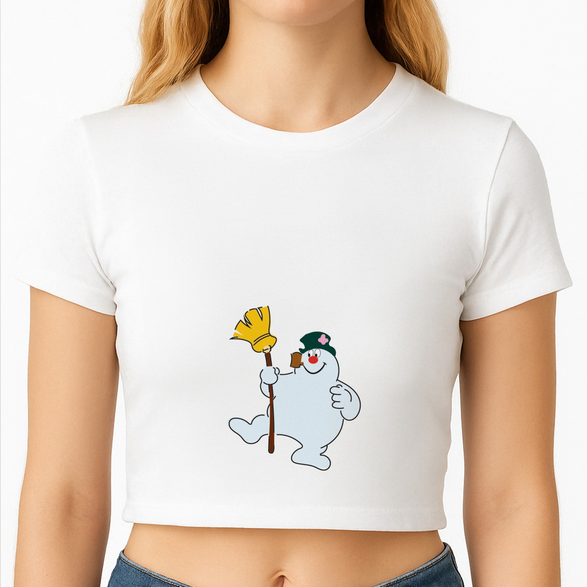 Broom - Snowman Crop Top
