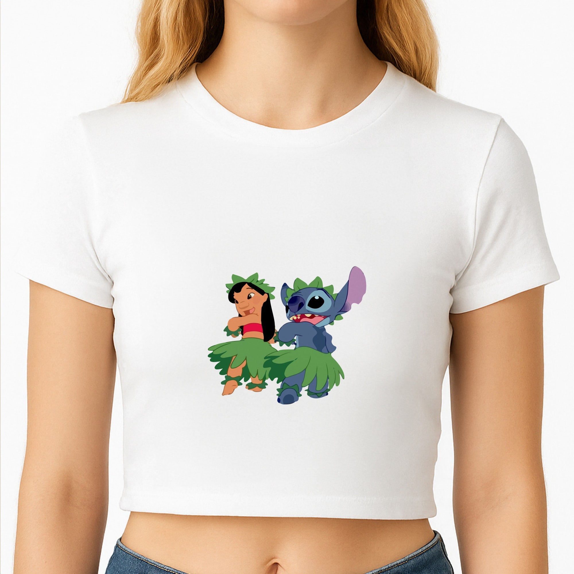 Lilo And Alien Blue Hoola Crop Top