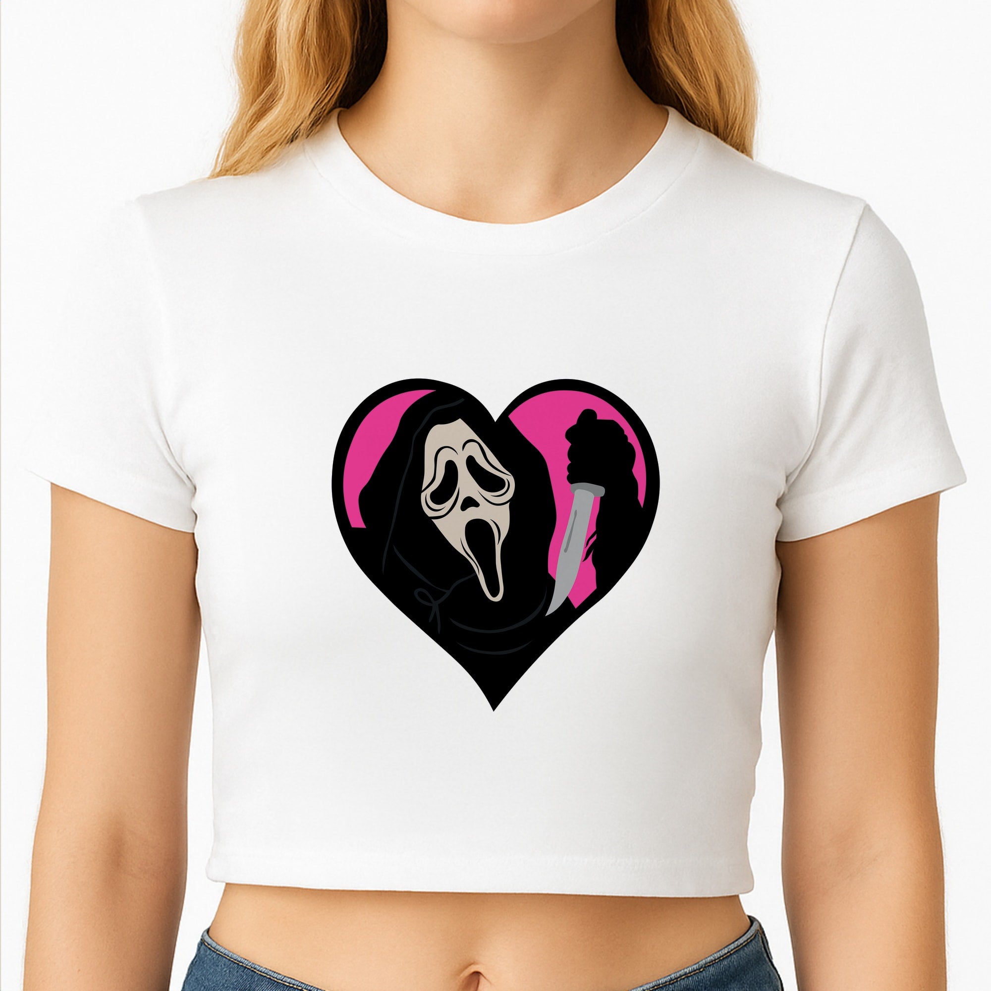 Heart face - Halloween Crop Top