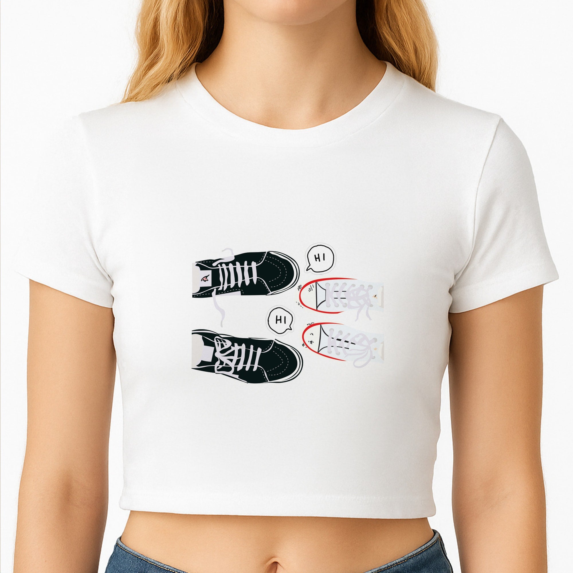 Hi - Heart TV Crop Top