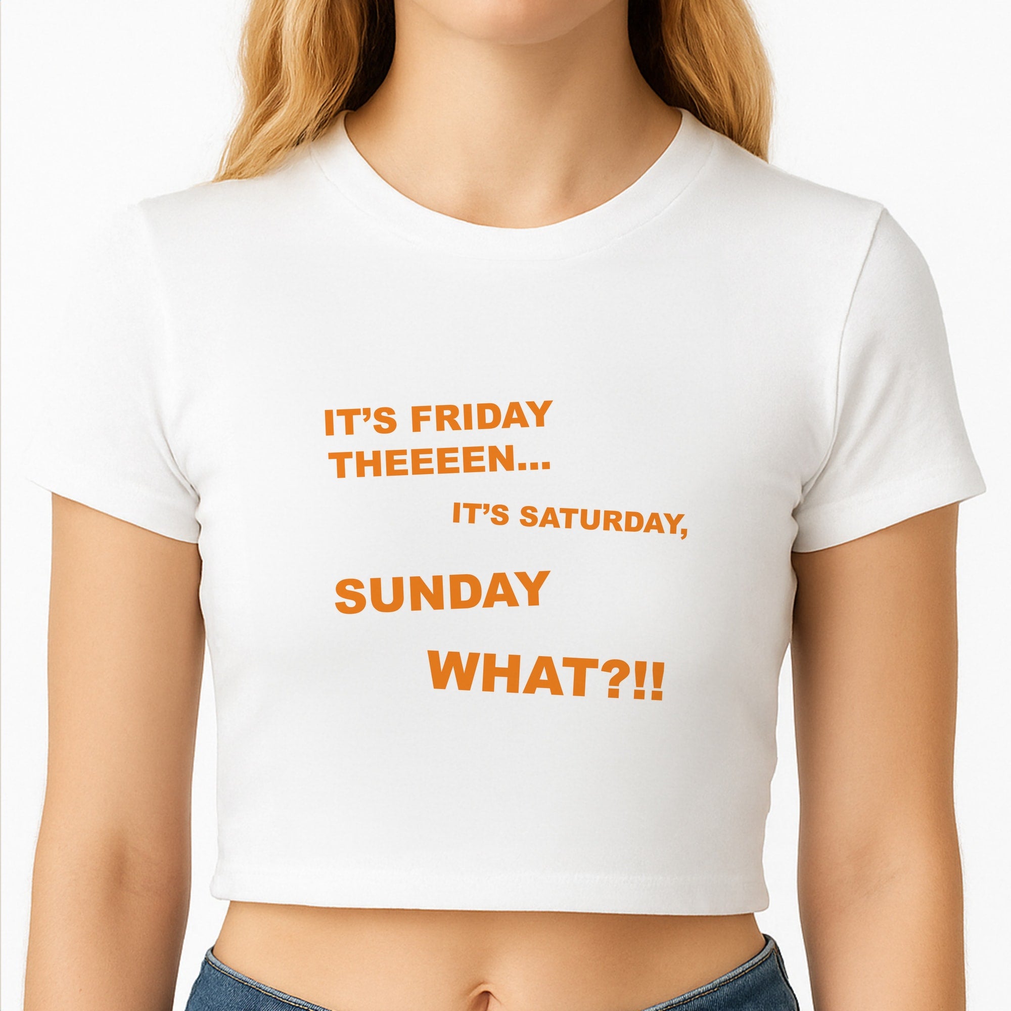 It's Friday Theeeen Crop Top