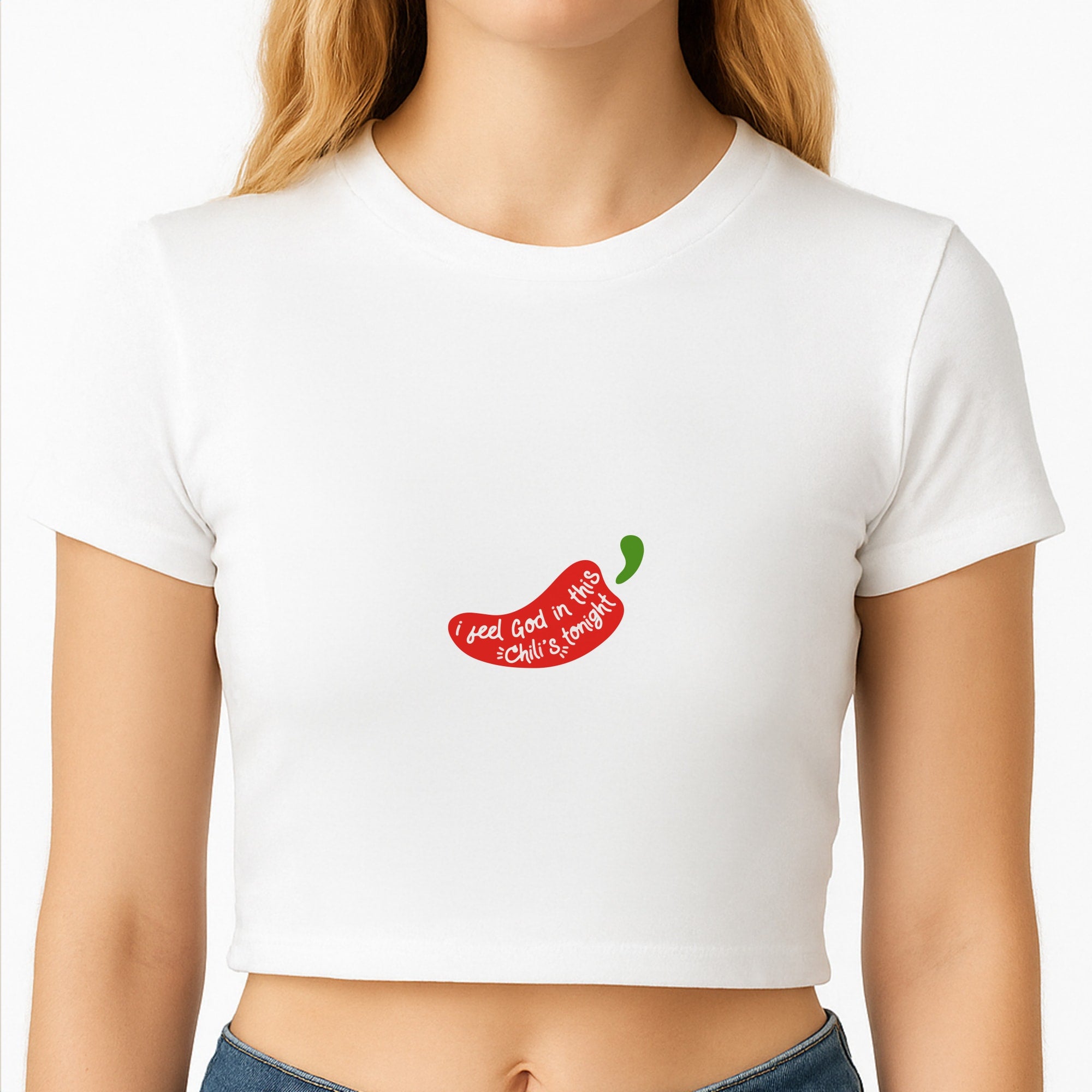I Feel God In This Chilli's Tonight Crop Top