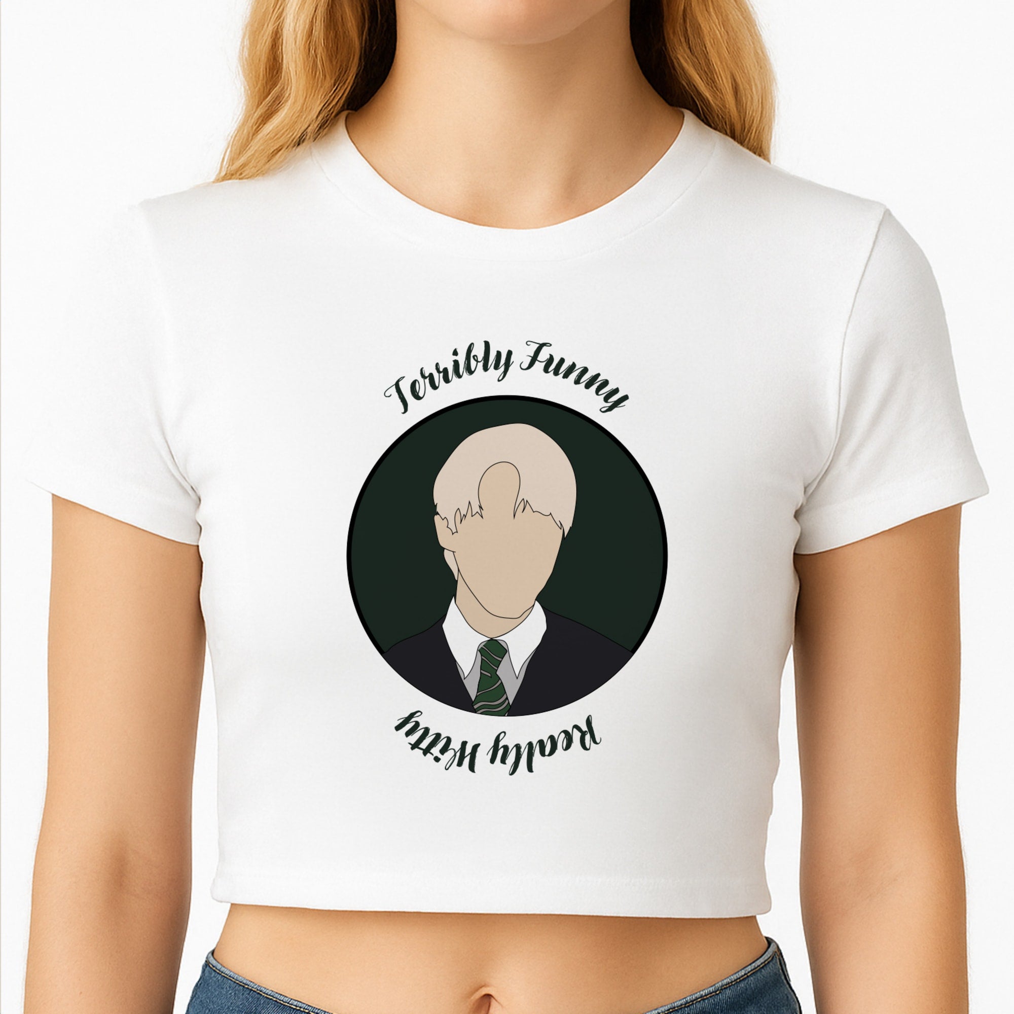 Terribly Funny, Really Witty Draco Malfoy Crop Top