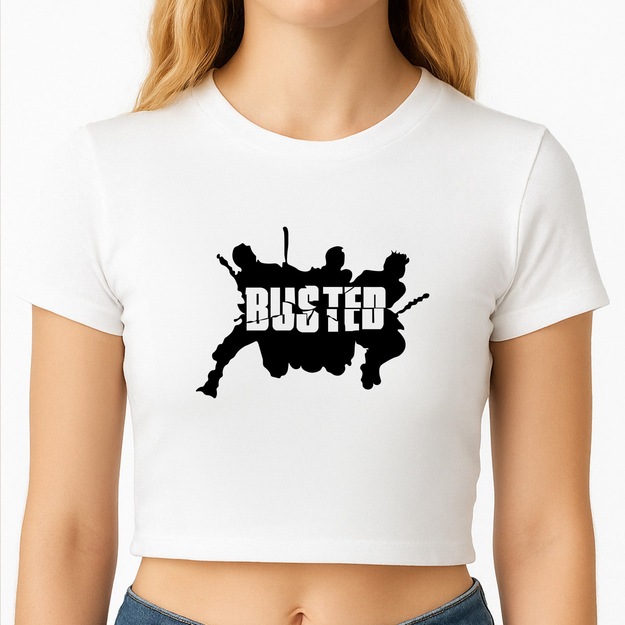 Splatter Text - Bust Band Crop Top