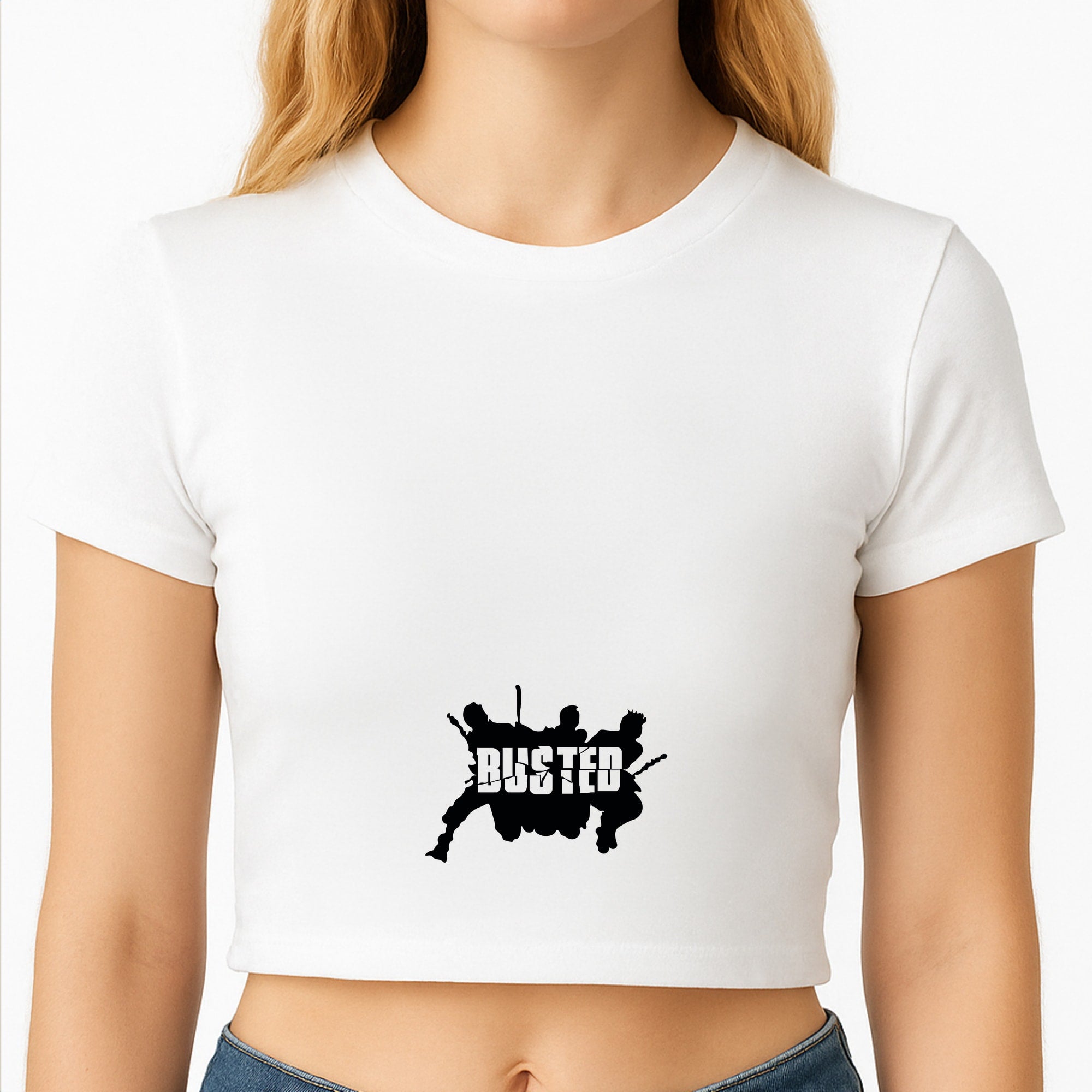 Splatter Text - Bust Band Crop Top