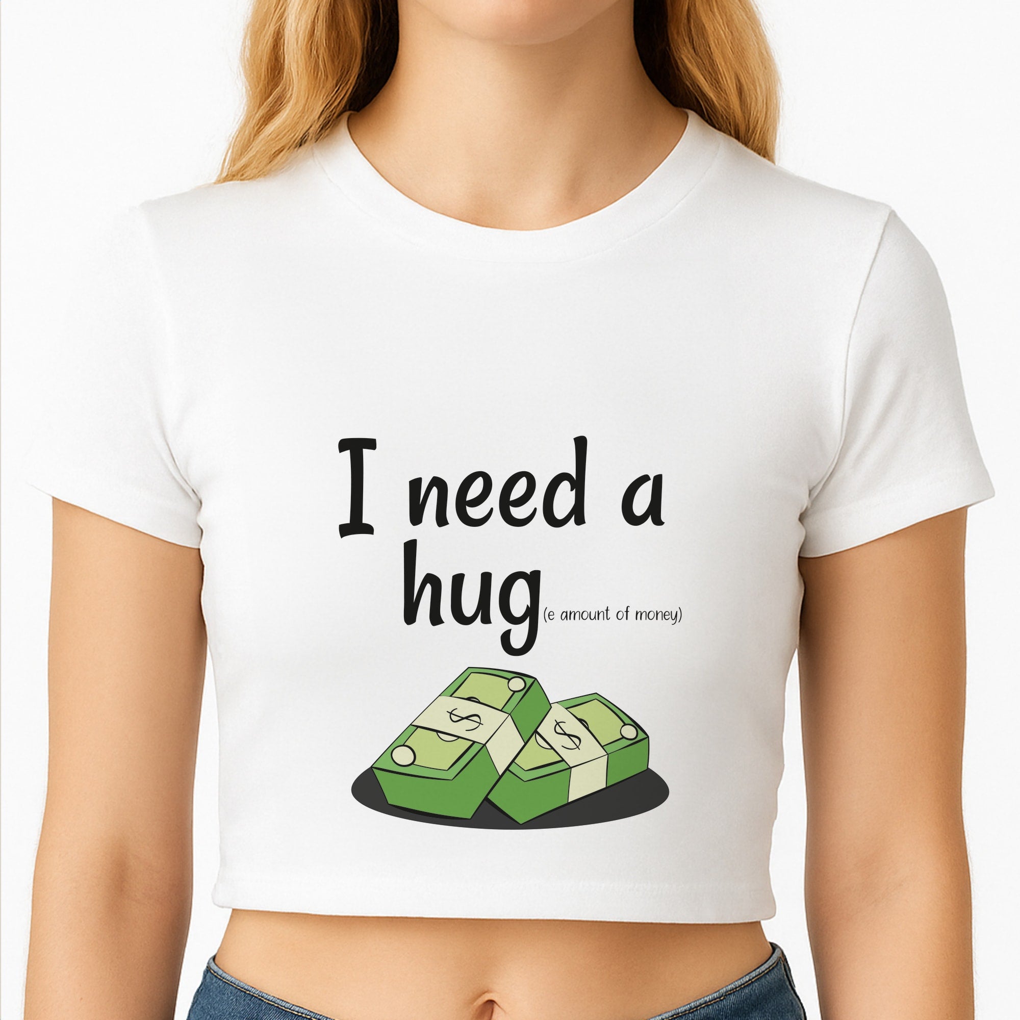 I Need A Hug - Funny Quotes Crop Top