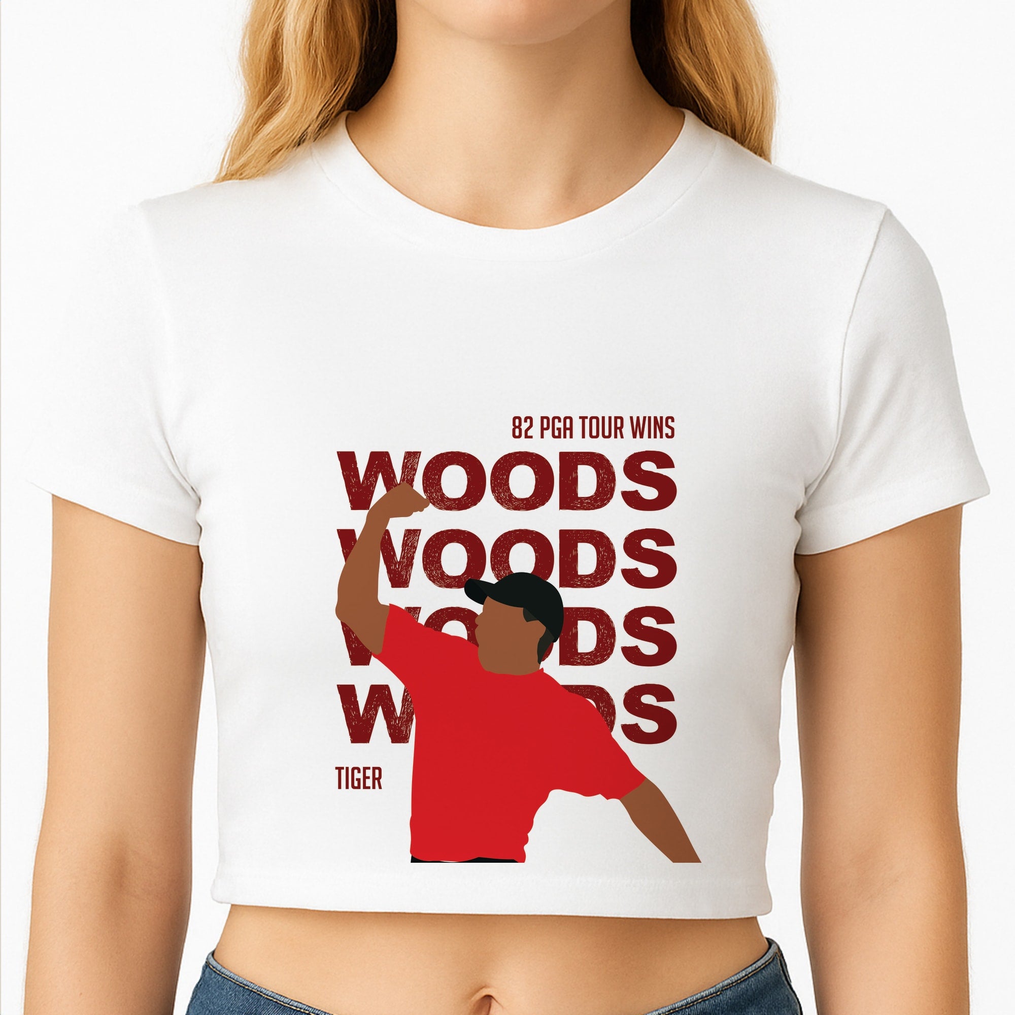 Woods Dark Red Crop Top