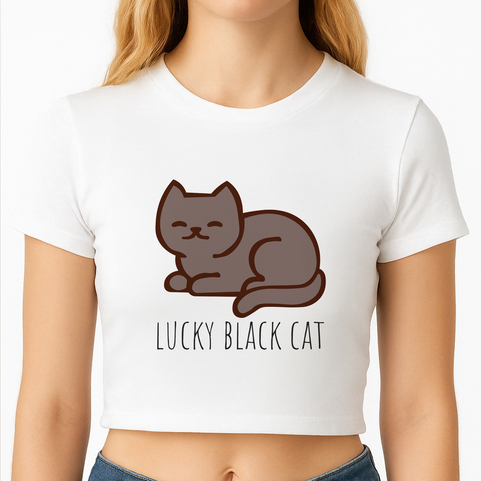 Lucky Black Cat - Cats Crop Top