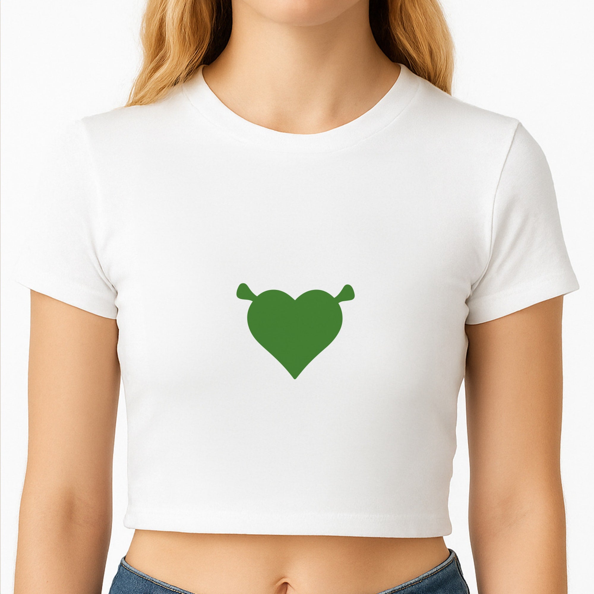 Green Ogre Heart Crop Top