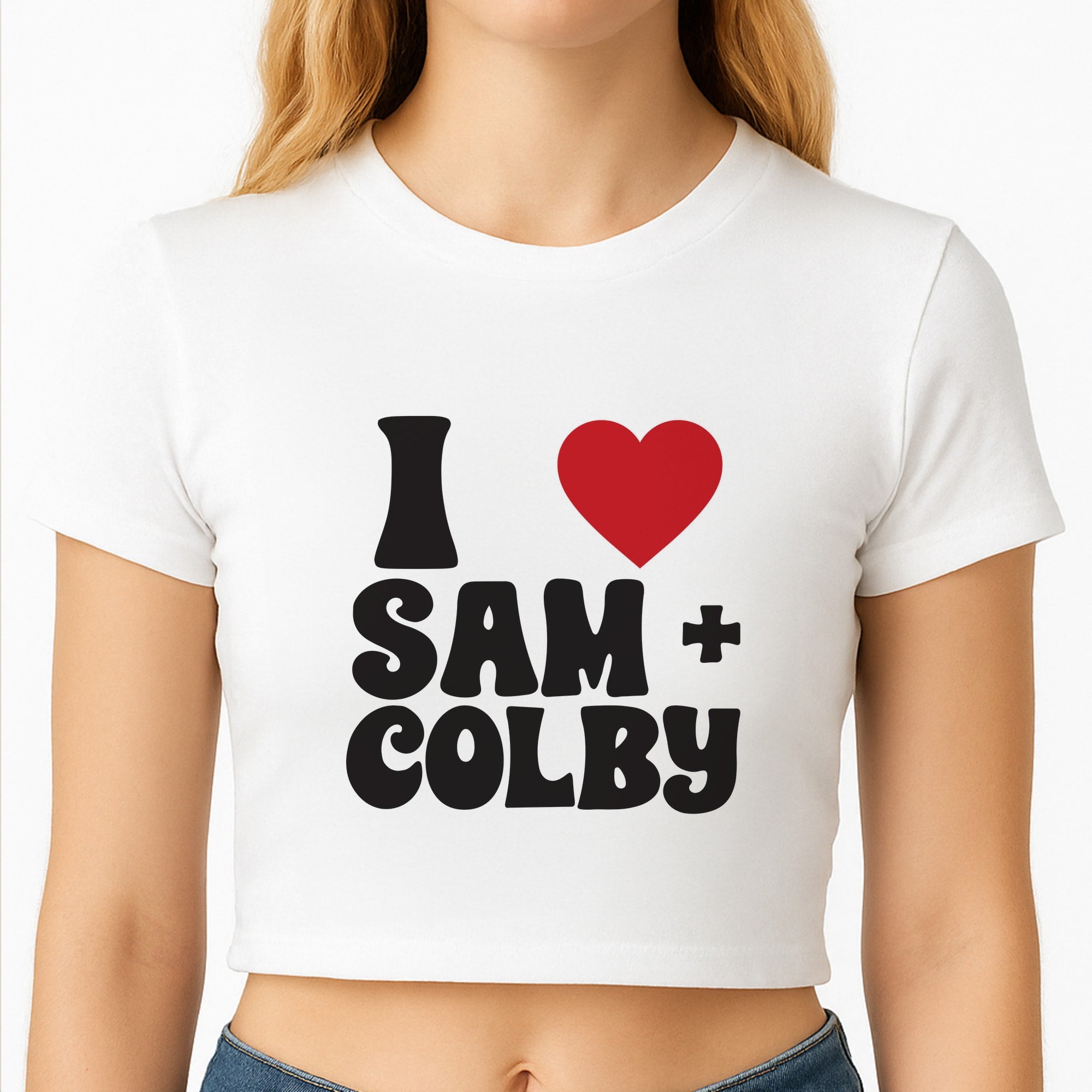I Love S & C Crop Top