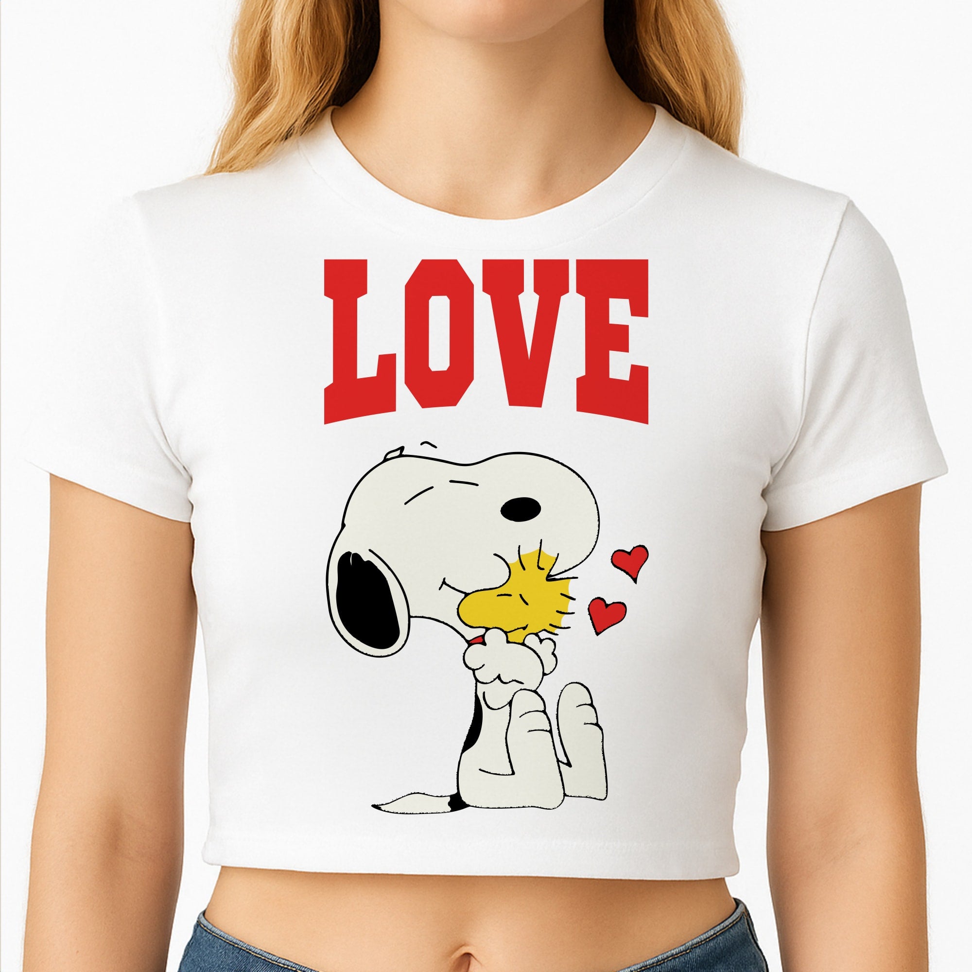Love Cartoon Beagle Crop Top