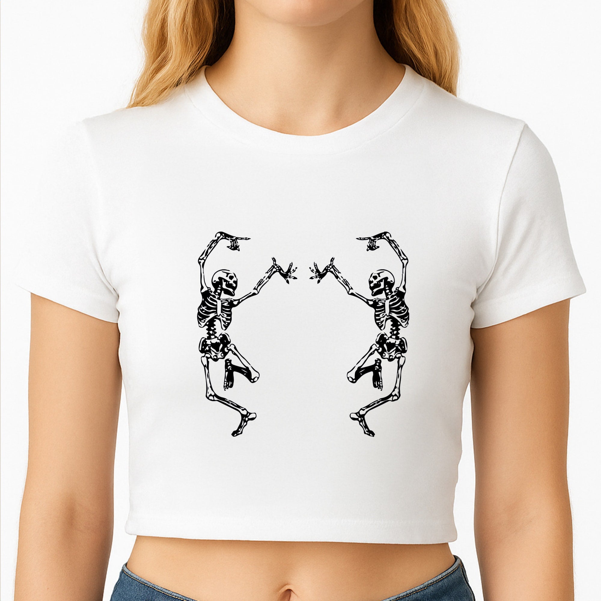 Dancing Skeletons - Halloween Crop Top