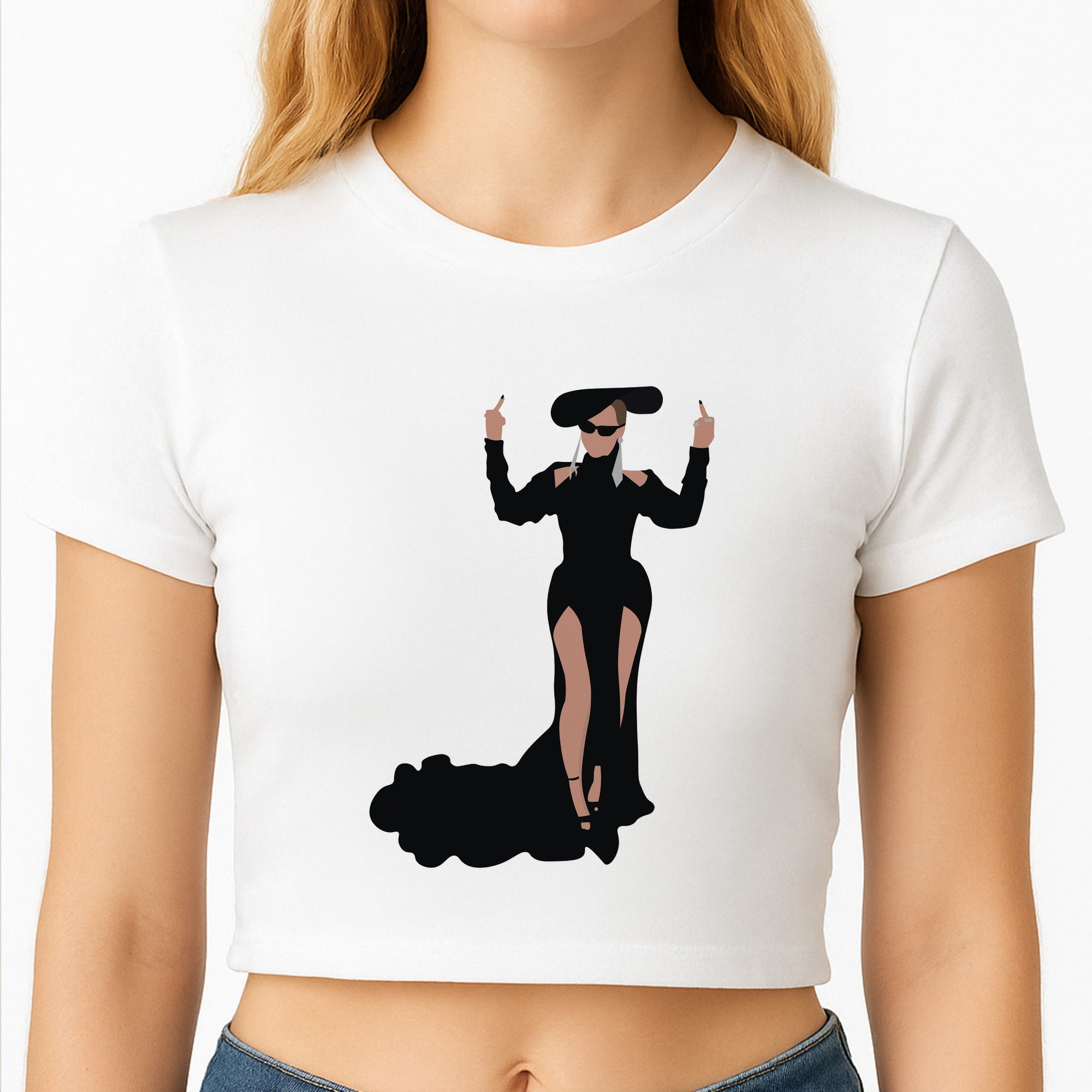 Middle Fingers - Queen B Crop Top