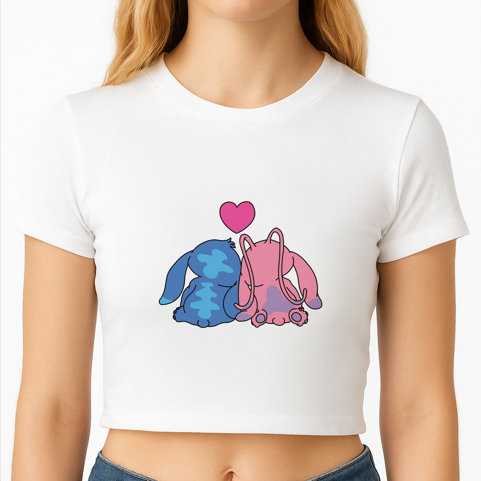 In Love - Pink Alien Crop Top