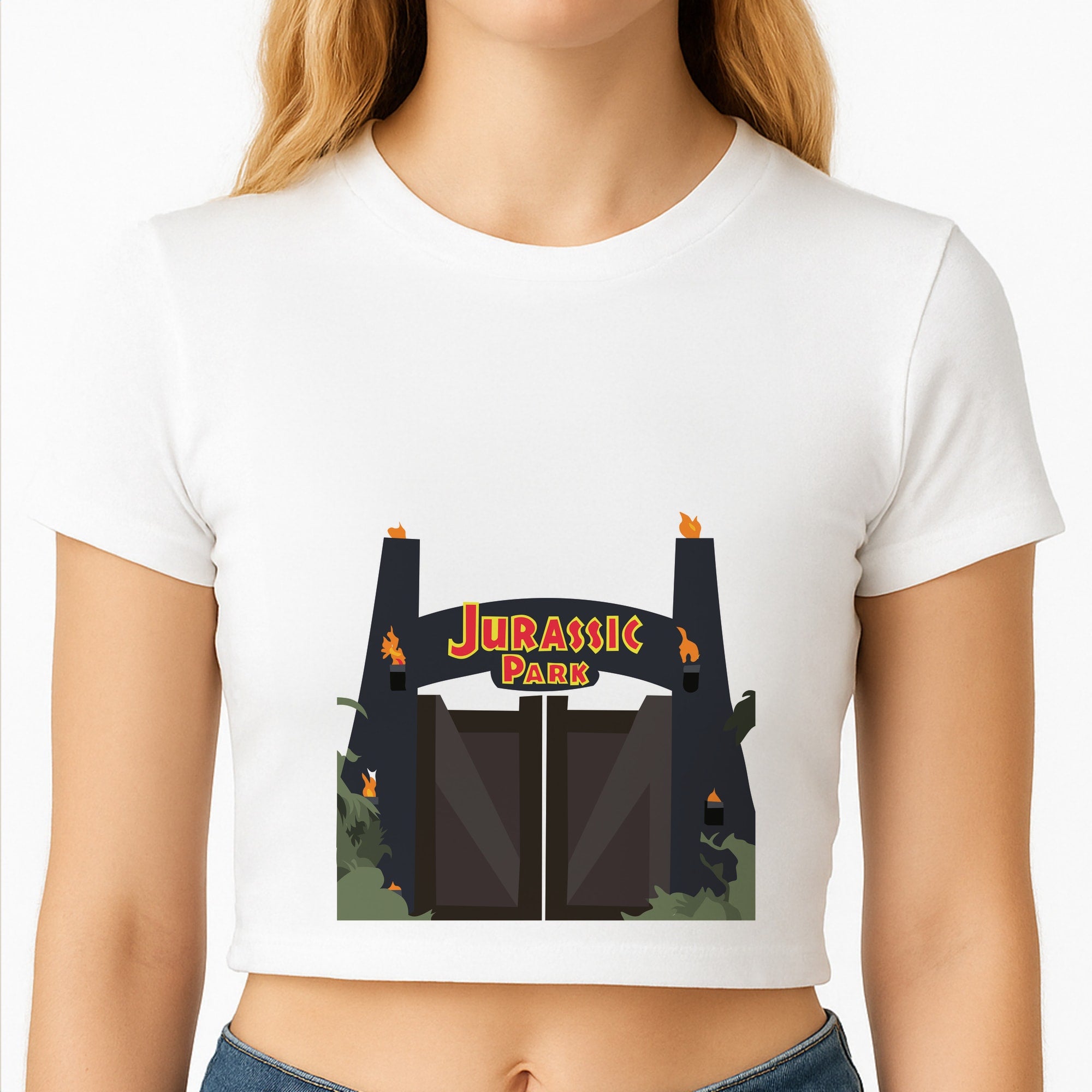 The gate - Dinosaur Park Crop Top