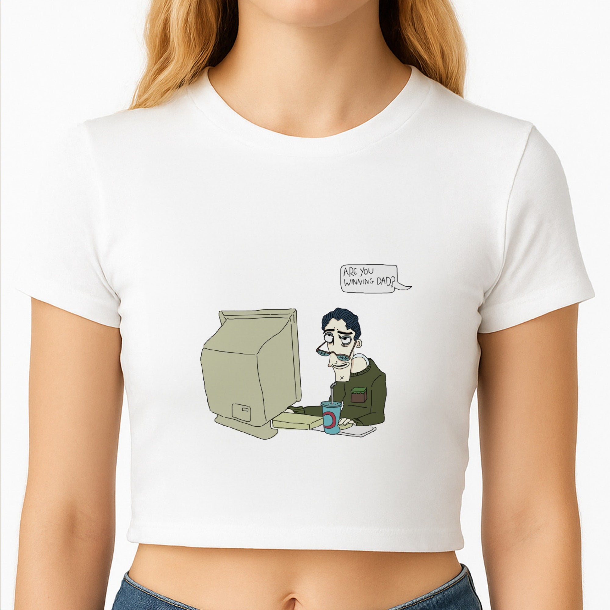 Are You Winning Dad Crop Top