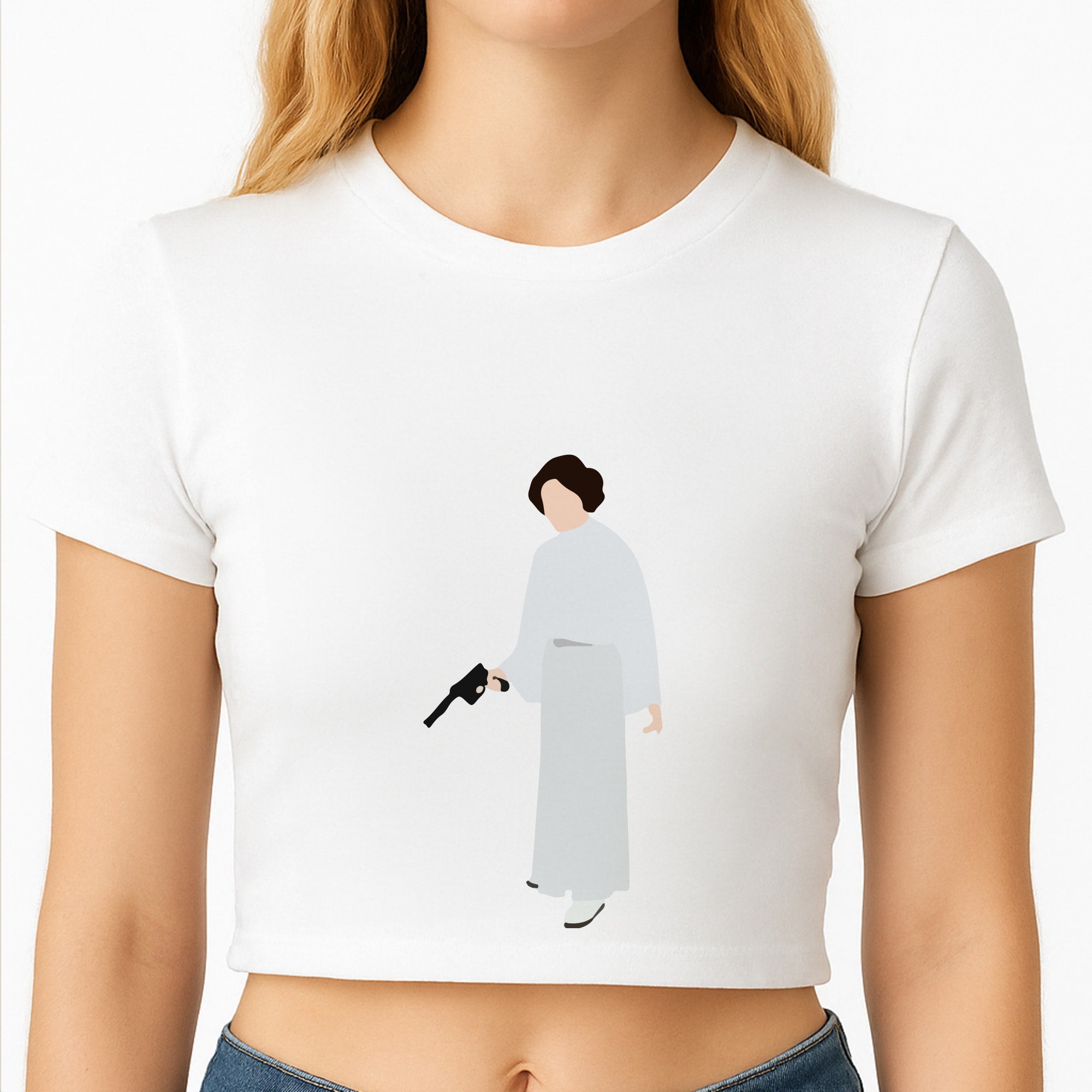 Leia Faceless With Gun Crop Top