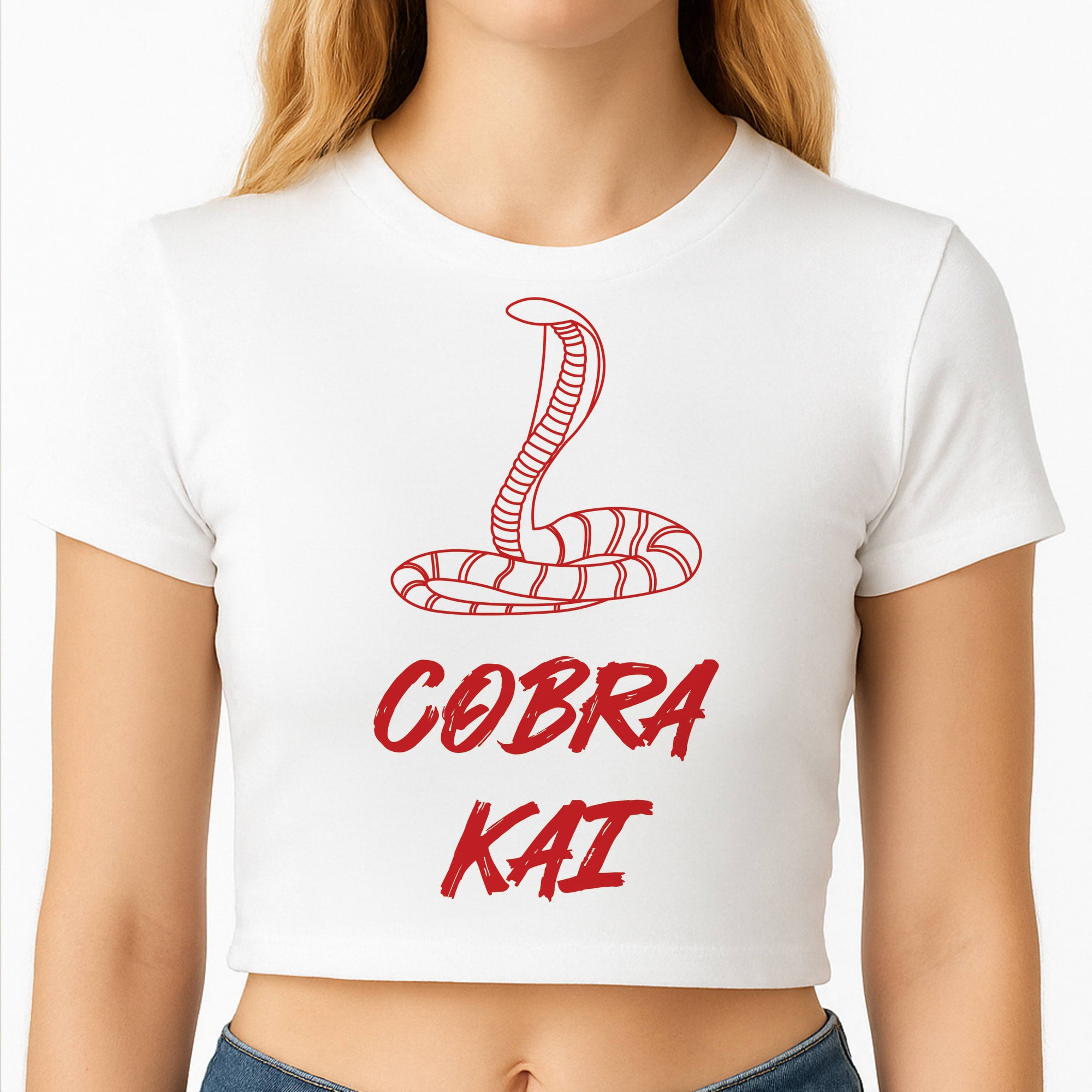 Snake Collage Crop Top