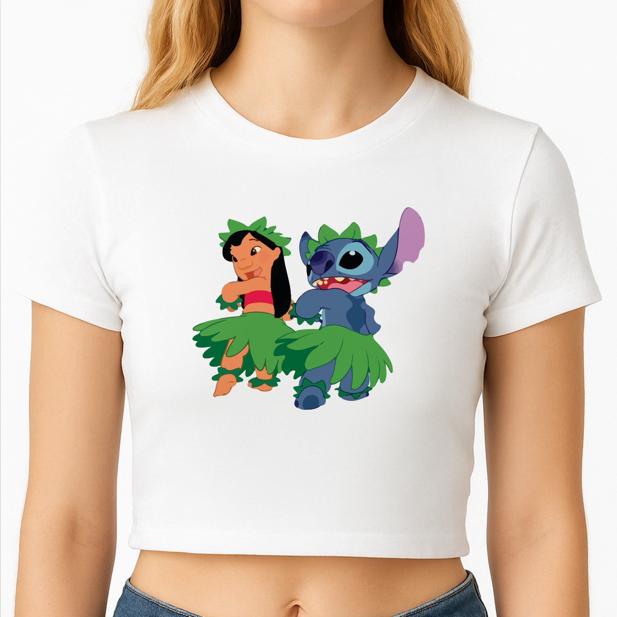 Lilo And Alien Blue Hoola Crop Top