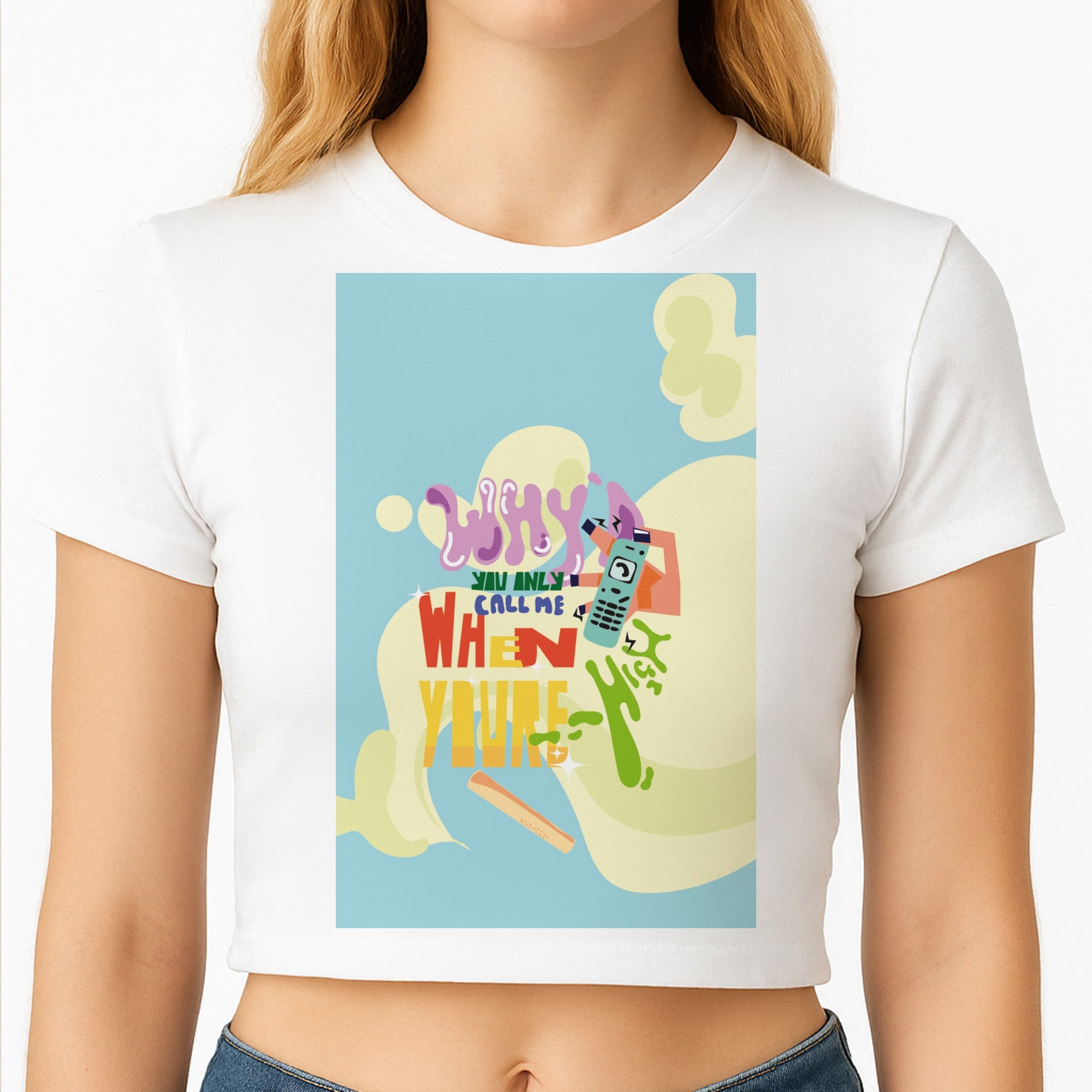 Why'd you only call me when you're high - Arctic Monkeys Crop Top