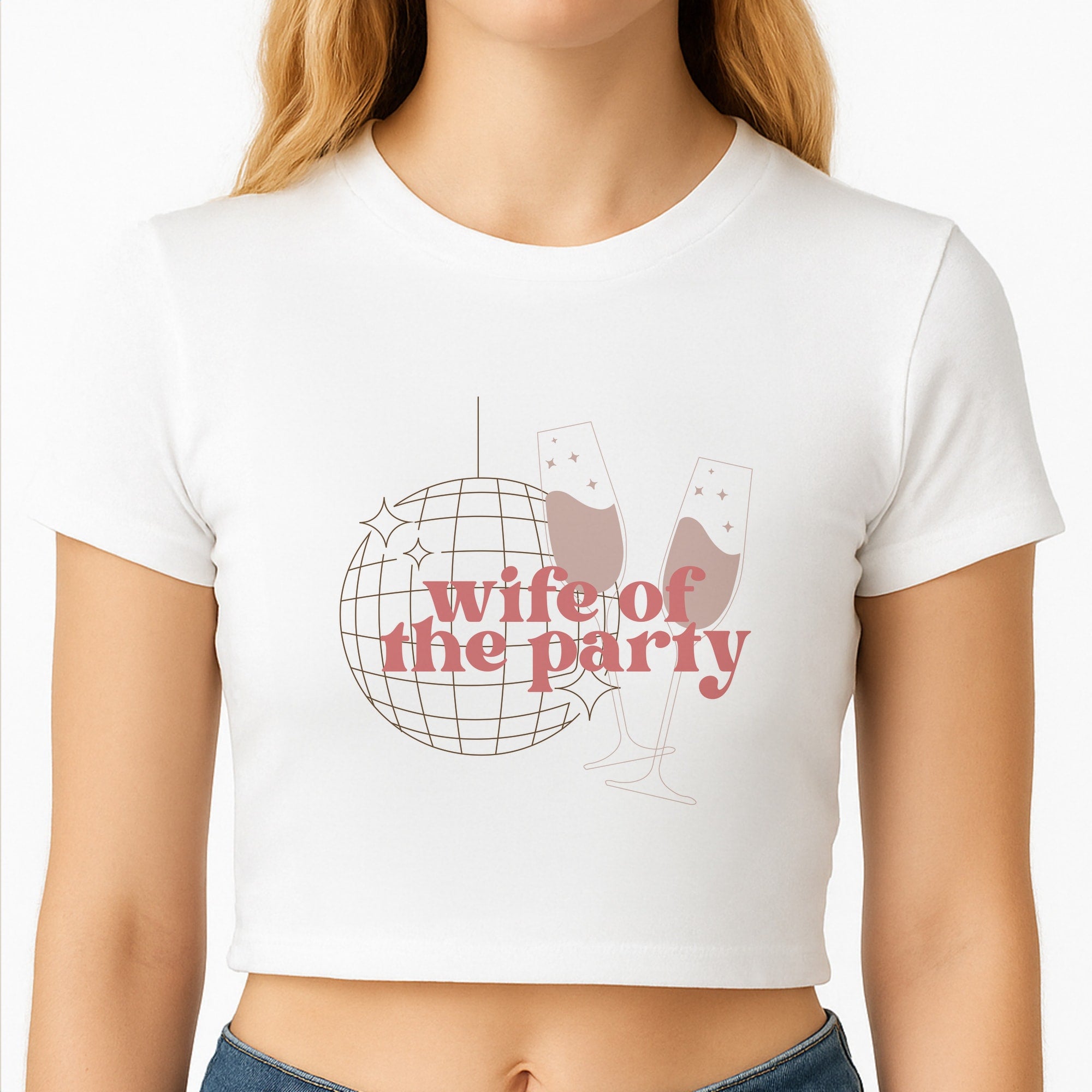 Wife Of The Party - Bridal Crop Top