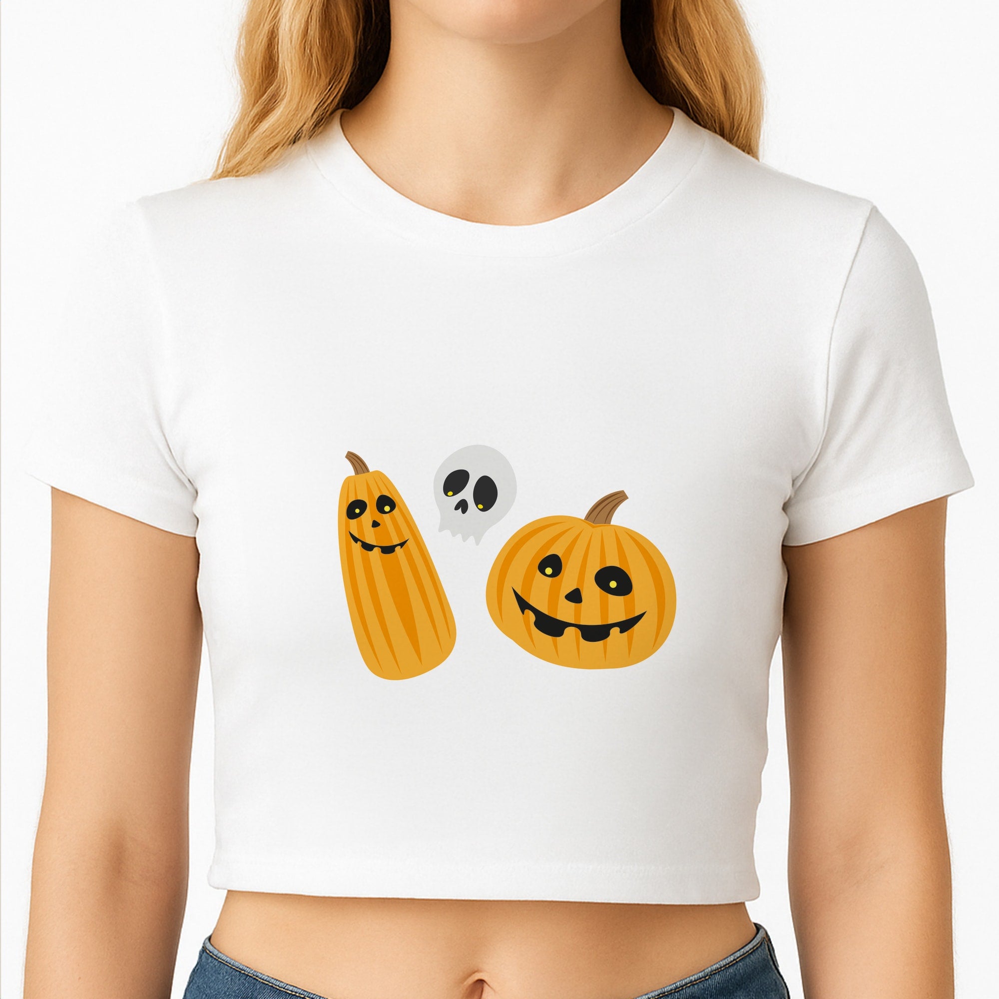 Halloween Pattern 1 Crop Top